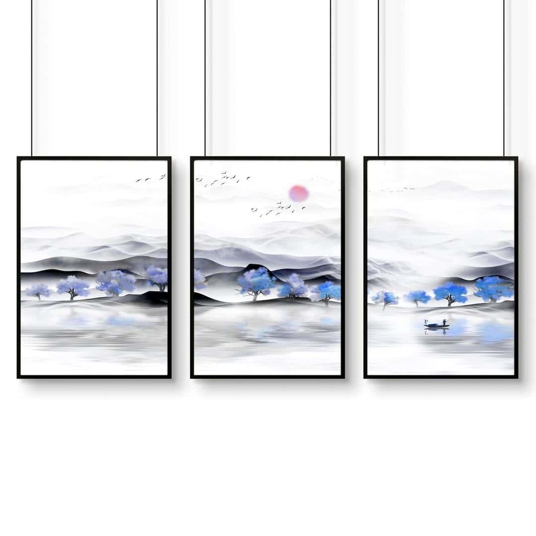 Landscape Artwork | Nature Wall Art | Trio, A2 at XILEF Art