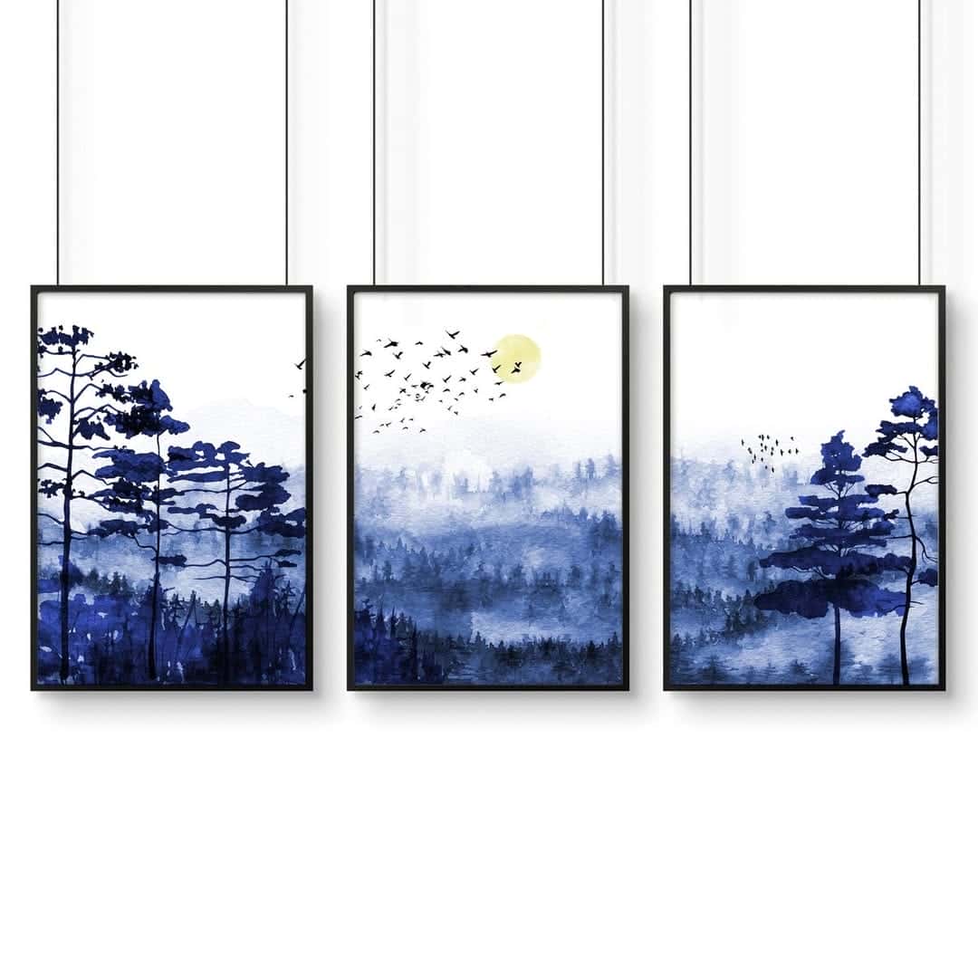 Landscape Artwork | Nature Wall Art | Trio, A2 at XILEF Art