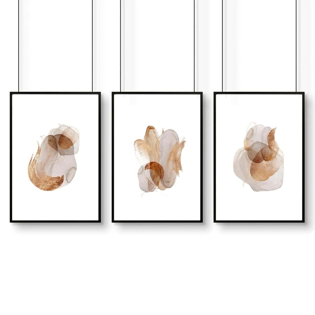 Abstract Artwork | Modern Wall Art Style | Trio, A2 at XILEF Art