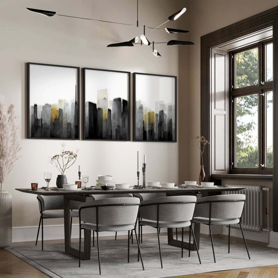 Abstract Artwork | Modern Wall Art Style | Trio, A2 at XILEF Art