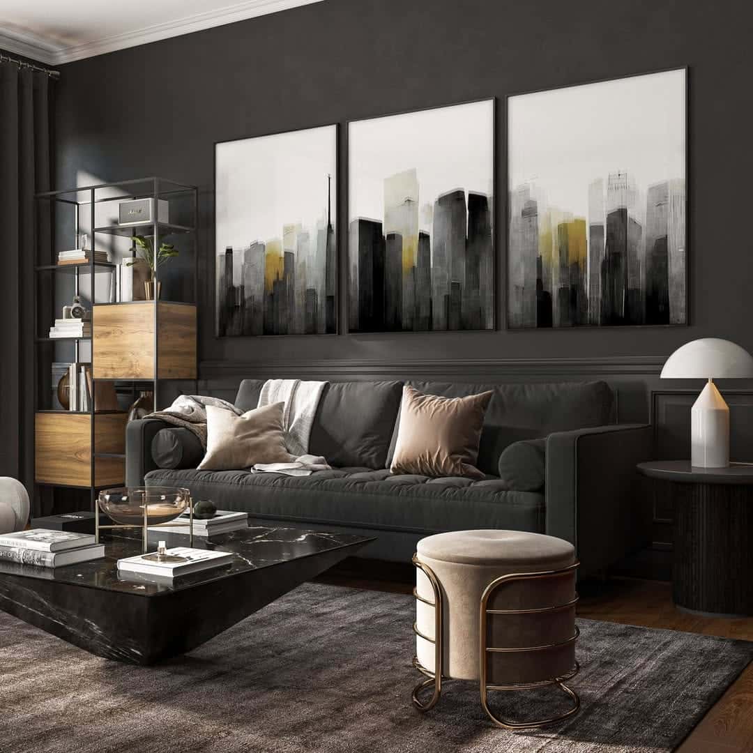 Abstract Artwork | Modern Wall Art Style | Trio, A2 at XILEF Art
