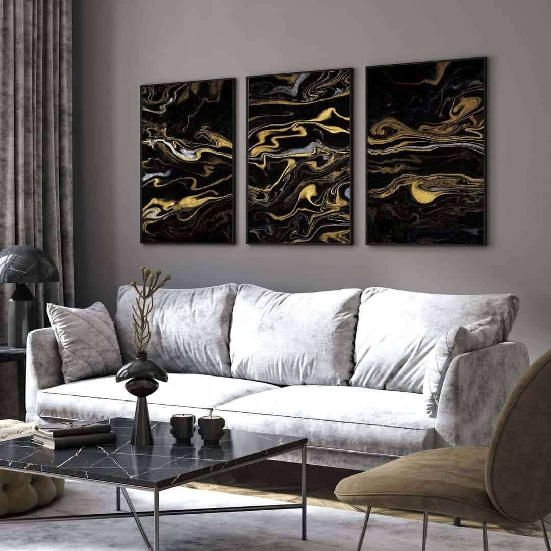 Abstract Artwork | Modern Wall Art Style | Trio, A2 at XILEF Art