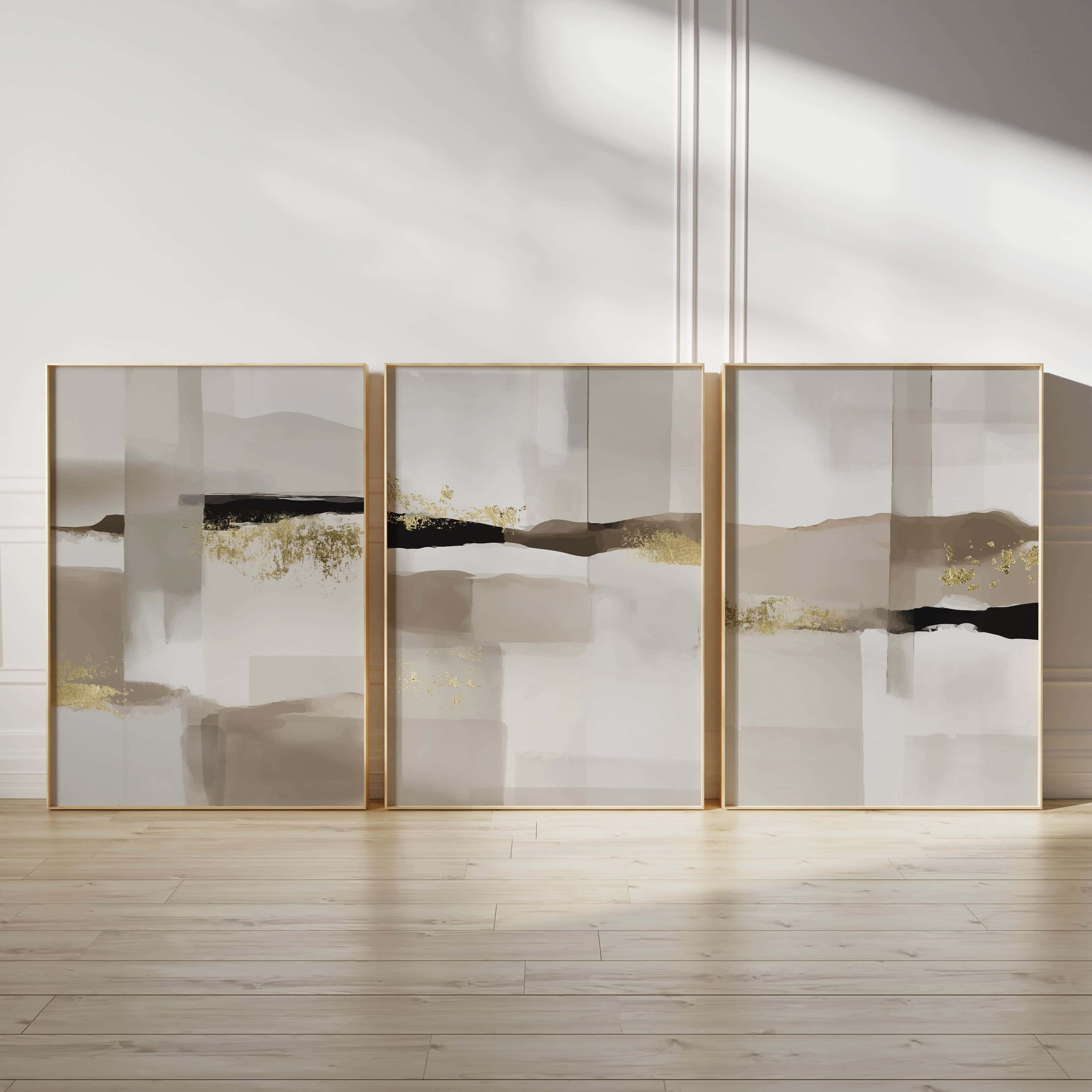 Minimalist Artwork | Modest Wall Art Style | Trio Set, A2 at XILEF Art