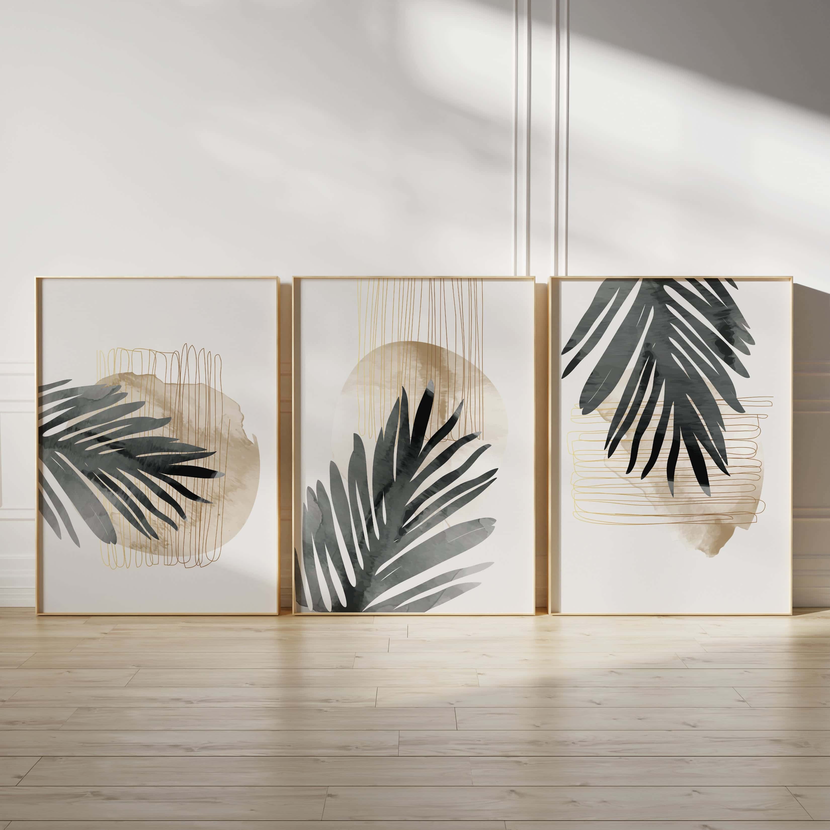 Minimalist Artwork | Modest Wall Art Style | Trio Set, A2 at XILEF Art