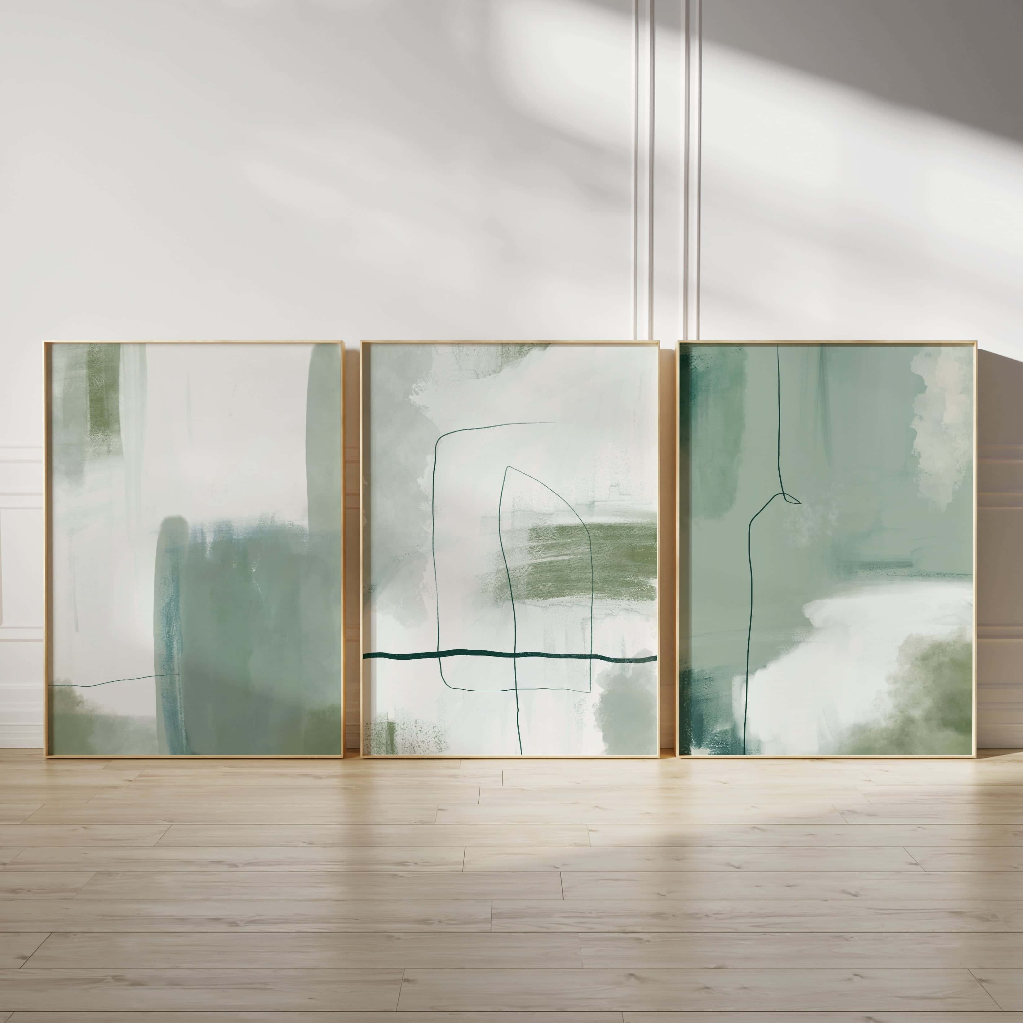 Minimalist Artwork | Modest Wall Art Style | Trio Set, A2 at XILEF Art