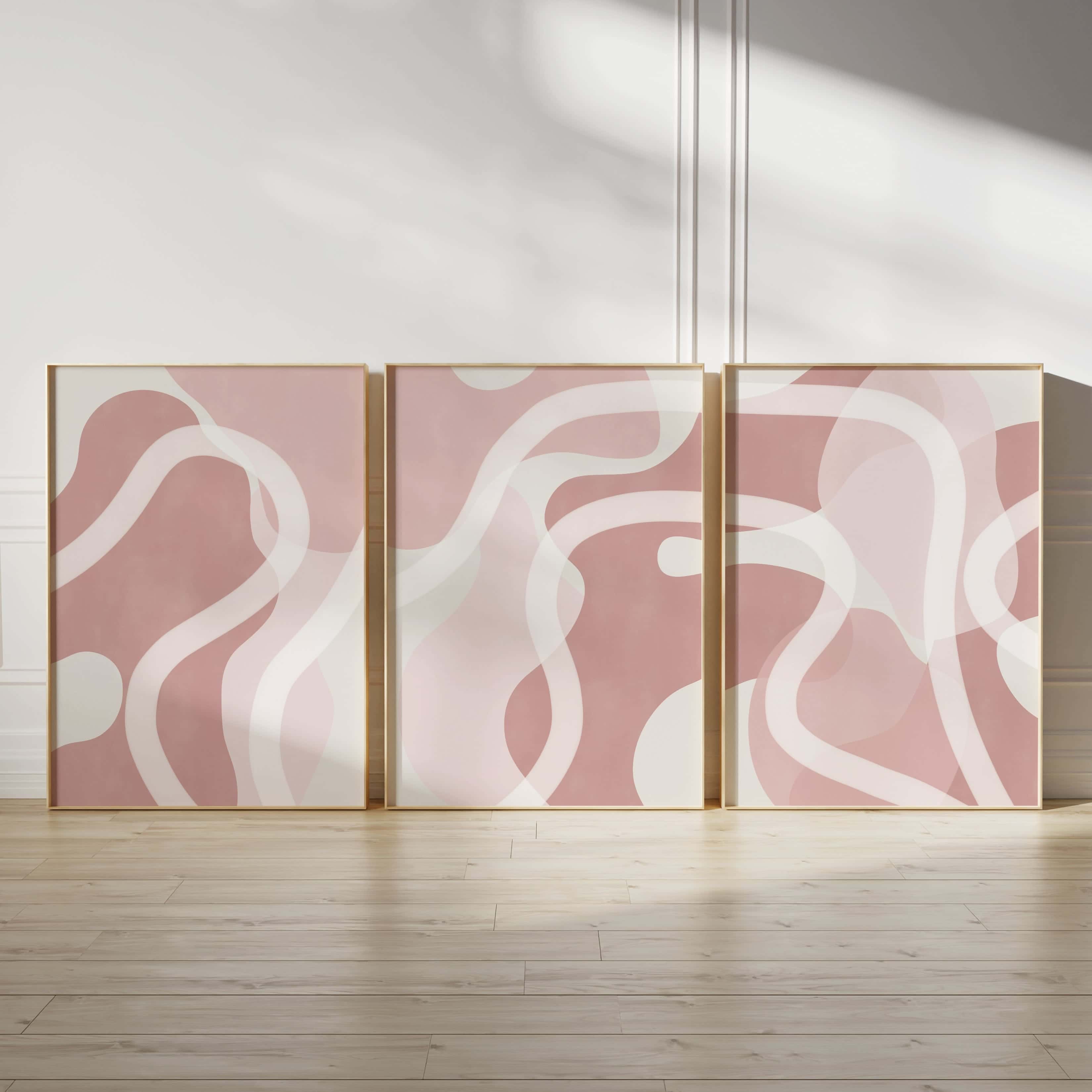 Minimalist Artwork | Modest Wall Art Style | Trio Set, A2 at XILEF Art