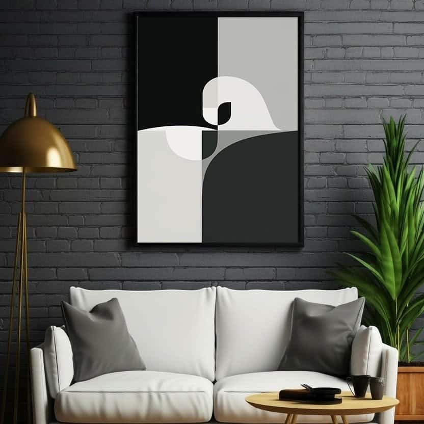 Abstract Swan B/W | Wildlife Artwork | Nature Wall Art | A2 at XILEF Art