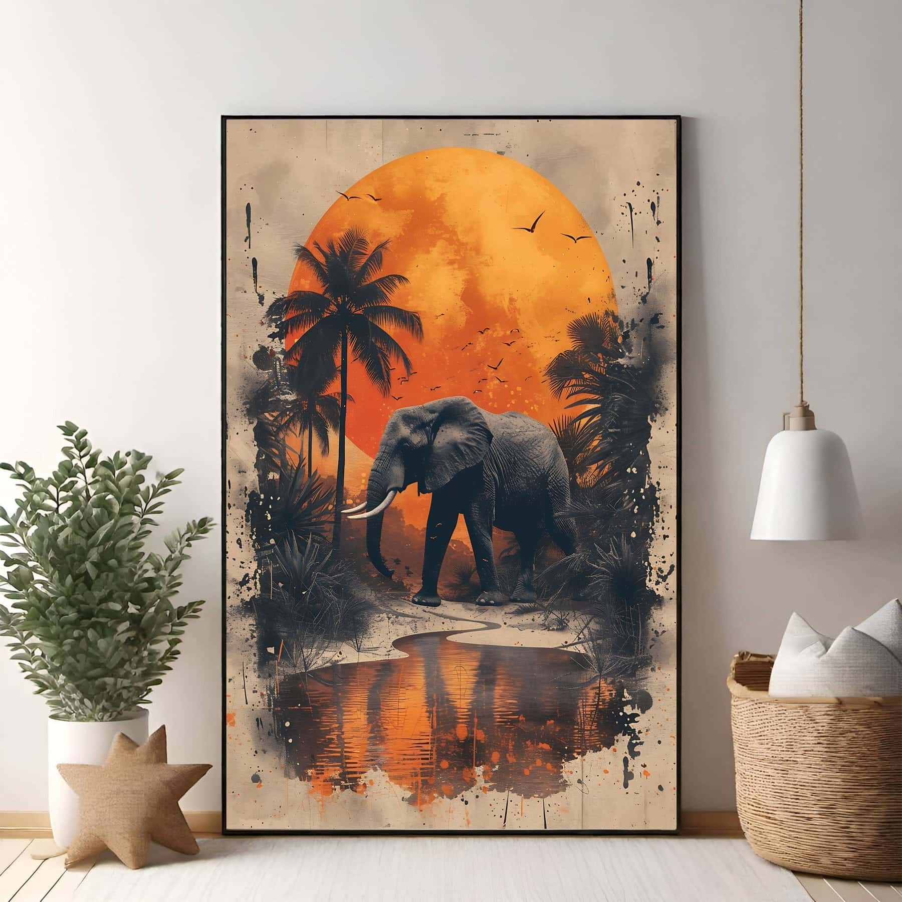 Elephant | Wildlife Artwork | Nature Wall Art | A2 at XILEF Art