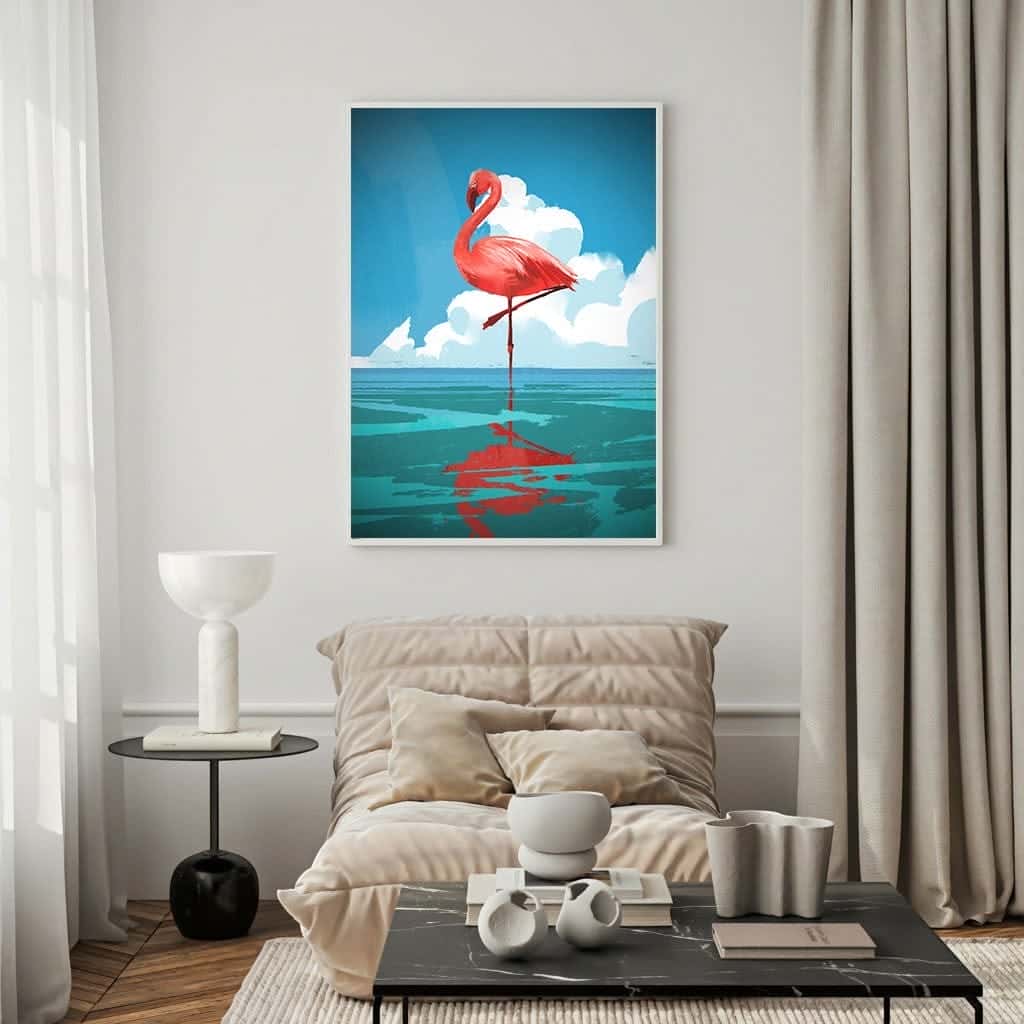 Flamingo | Wildlife Artwork | Nature Wall Art | A2 at XILEF Art