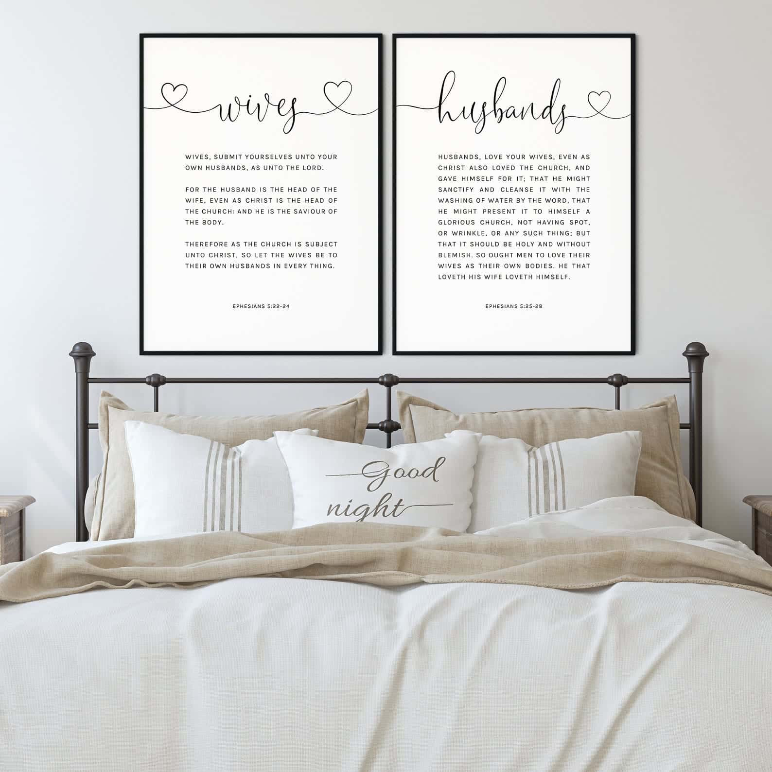 Love Bible Verses | Custom Wedding Gift | Custom Couple Gift | Custom Anniversary Gift | Trio Set Wall Art, A2 at XILEF Art