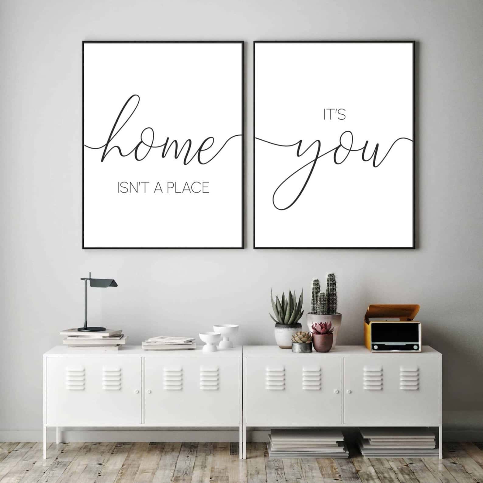 Home Isn't A Place, It's You | Gift for Family | Gift for Wedding or Couples | Duo Set, A2 at XILEF Art
