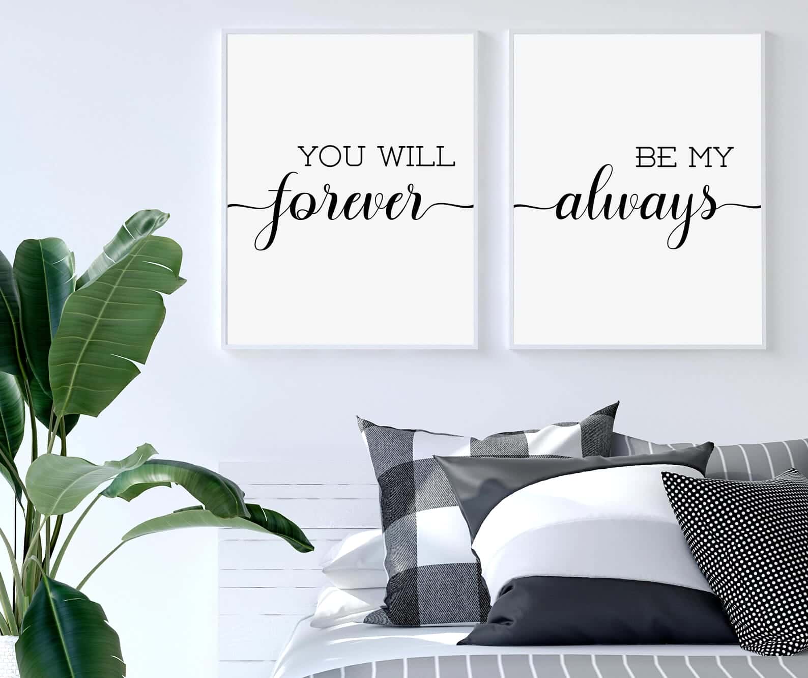 Love Quote | Custom Wedding Gift | Custom Couple Gift | Custom Anniversary Gift | Duo Set Wall Art, A3 at XILEF Art