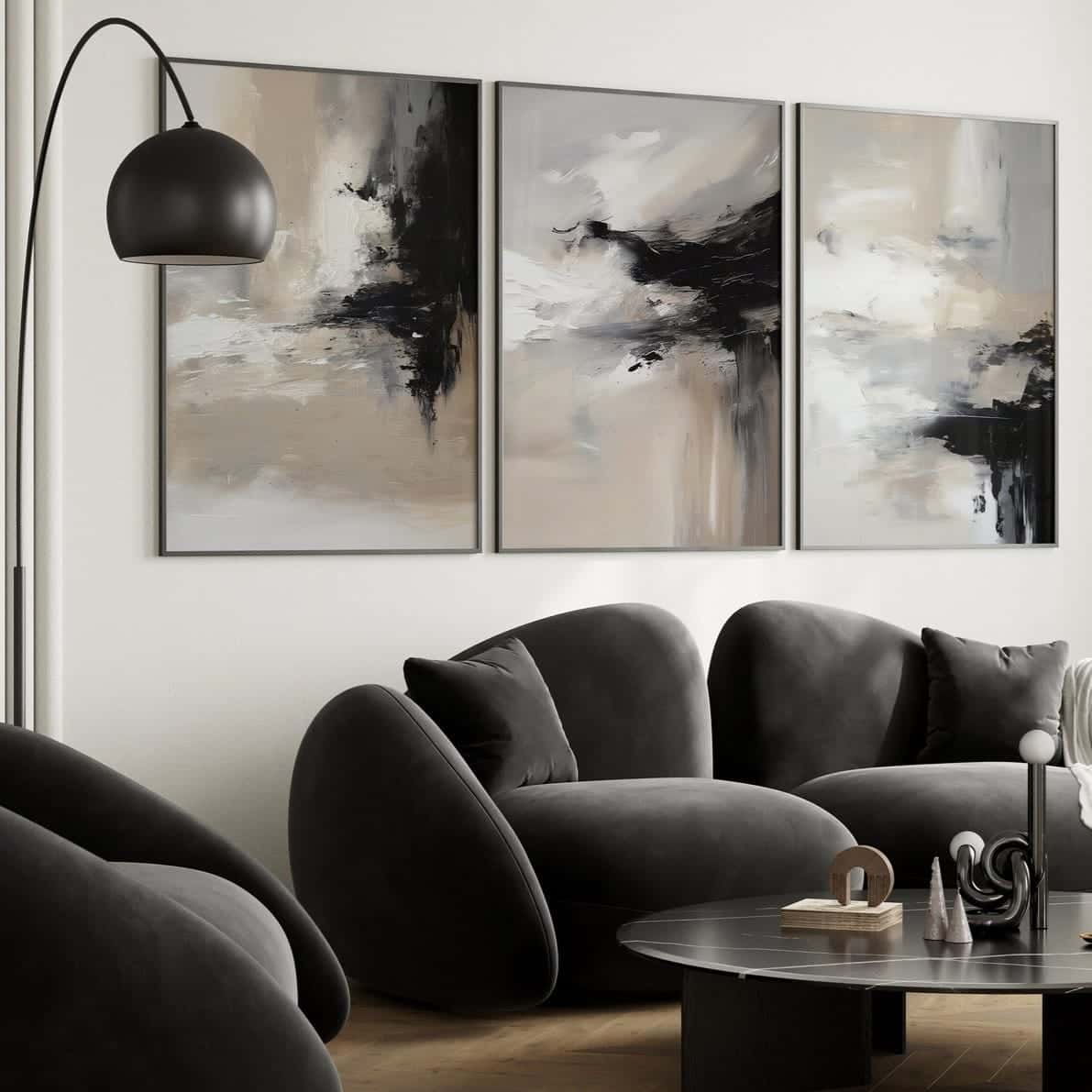Abstract Artwork | Modern Wall Art Style | Trio, A2 at XILEF Art