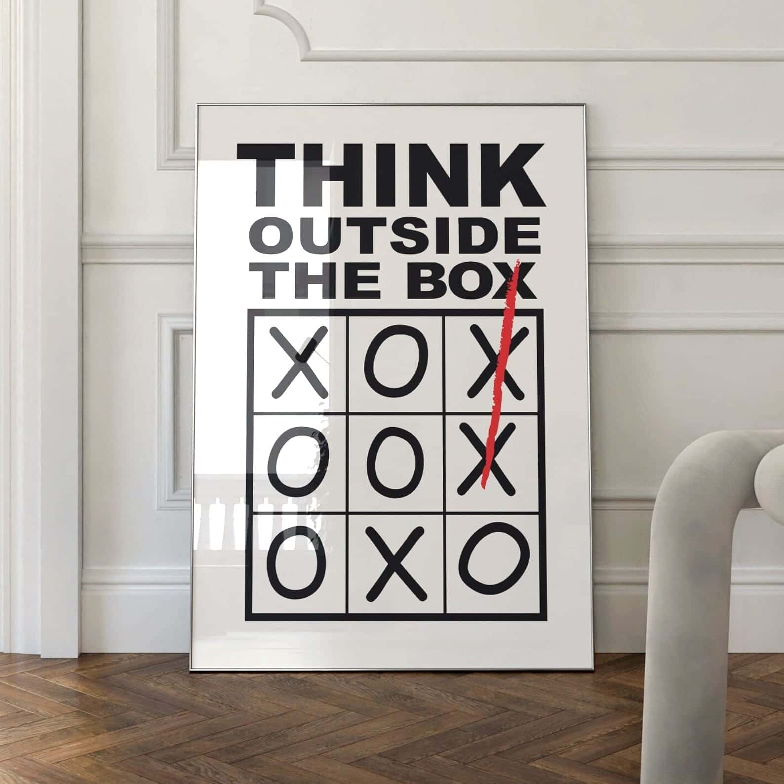 Think Outside The Box | Inspirational Wall Art | Single, A2 at XILEF Art