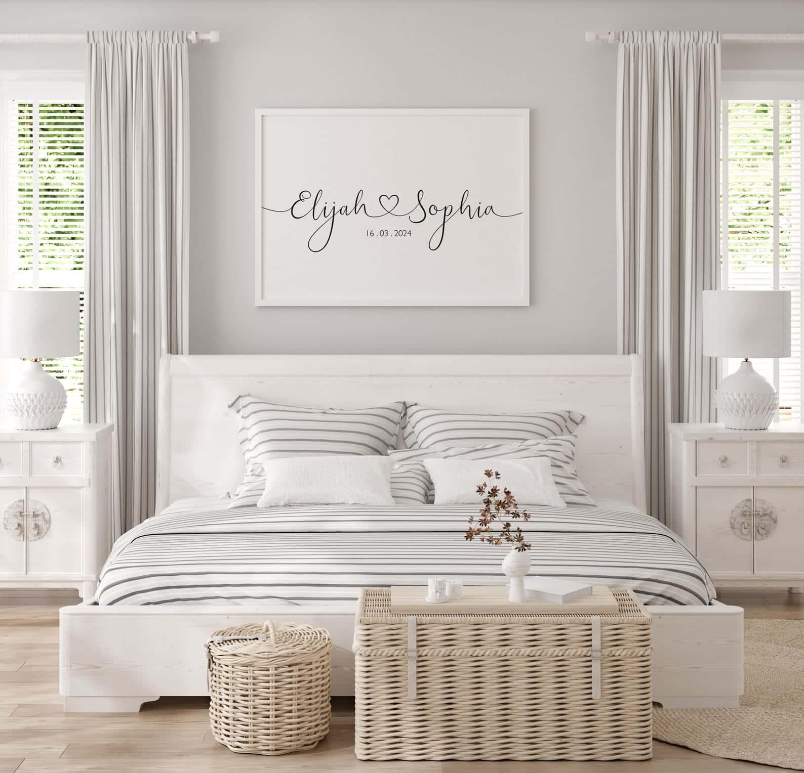 Personalised Couple Names Print | Custom Wedding Gift | Custom Couple Gift | Custom Anniversary Gift | Custom Home Decor Wall Art, A2 at XILEF Art