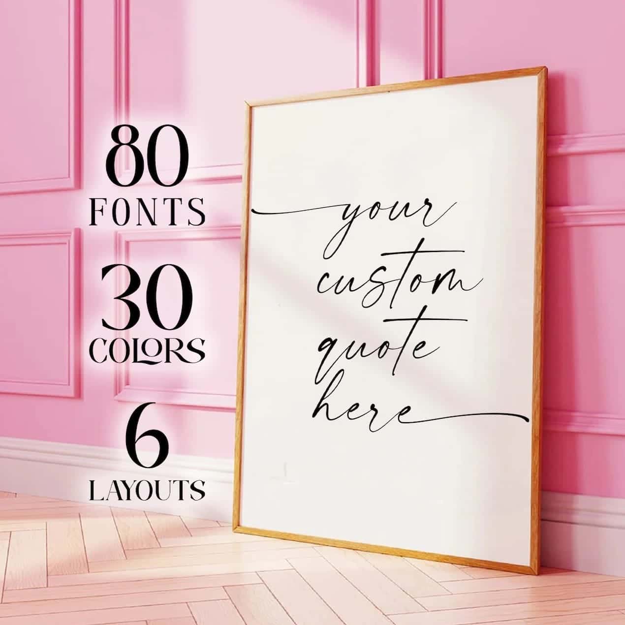 Personalized Quote Artwork, Customized Text Wall Art | Any Font, Size, Color & Layout at XILEF Art