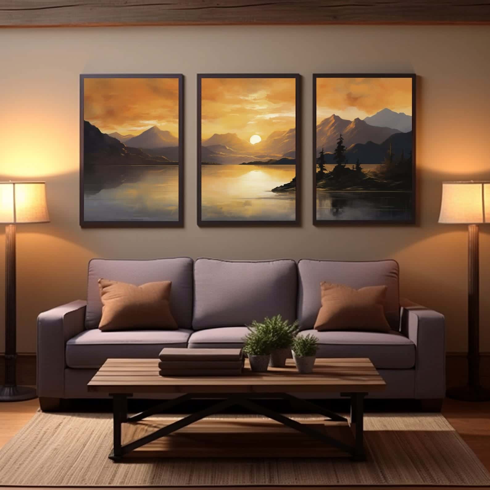Seascape Artwork | Nature Wall Art | Trio, A2 at XILEF Art