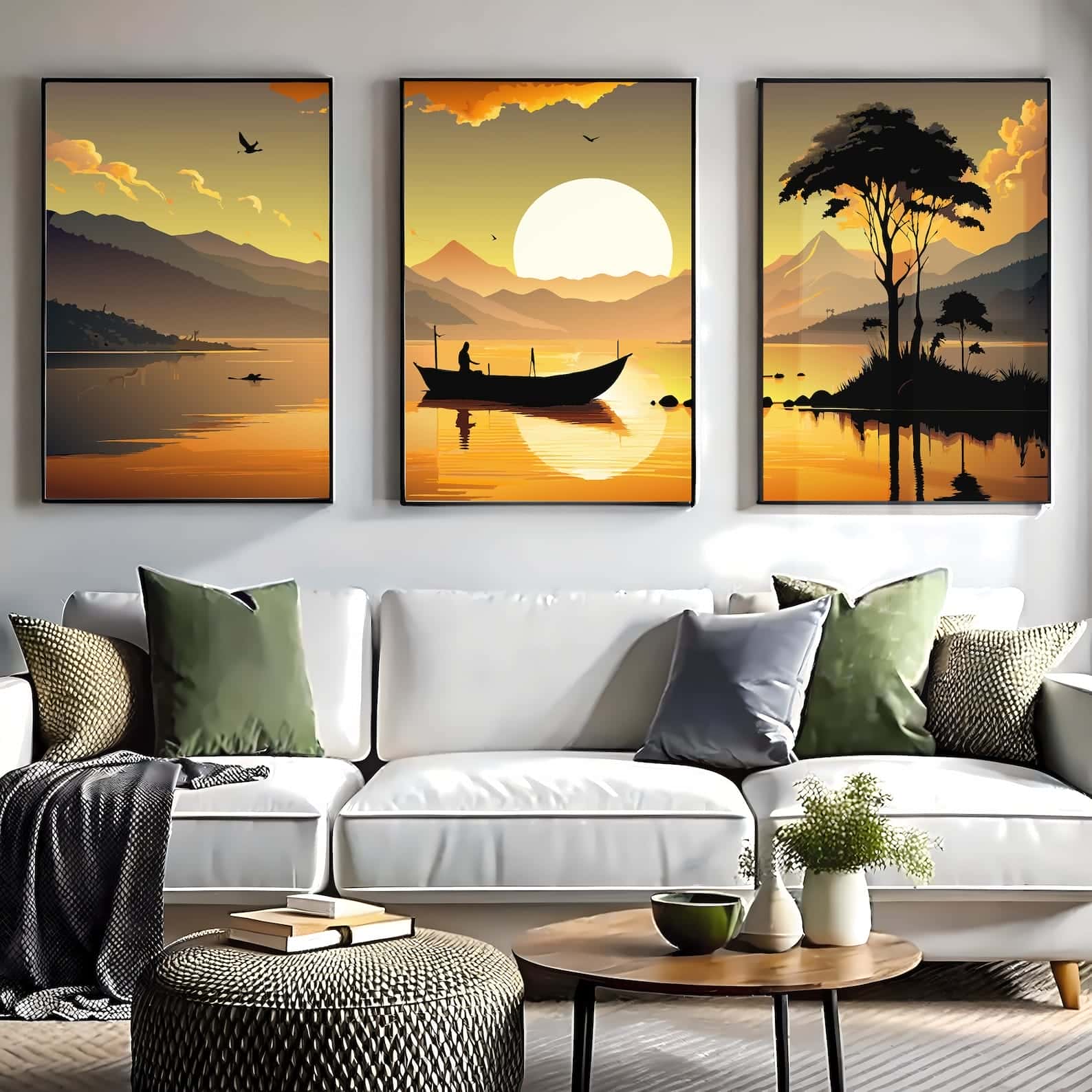 Seascape Artwork | Nature Wall Art | Trio, A2 at XILEF Art