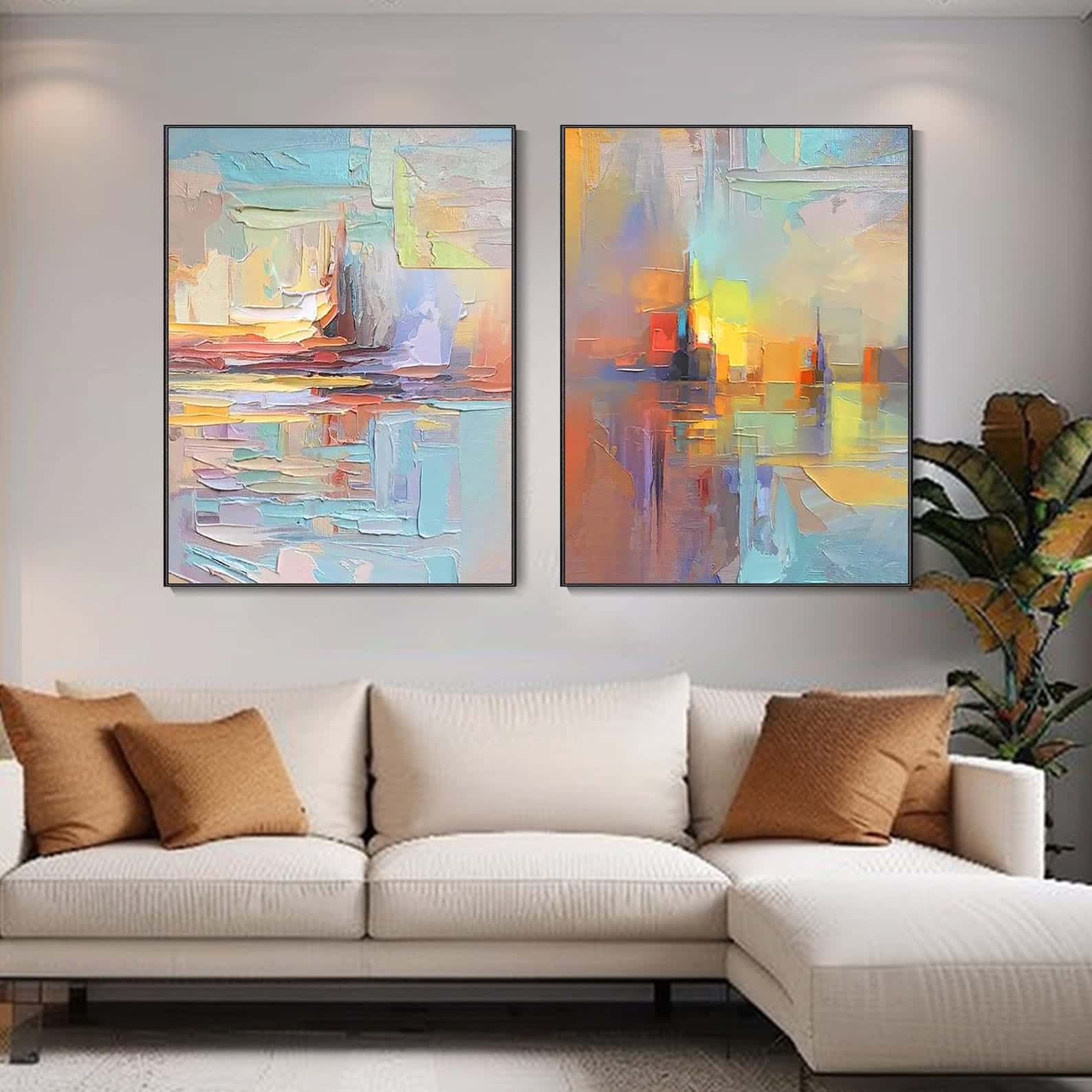 Abstract Artwork | Modern Wall Art Style | Duo, A2 at XILEF Art