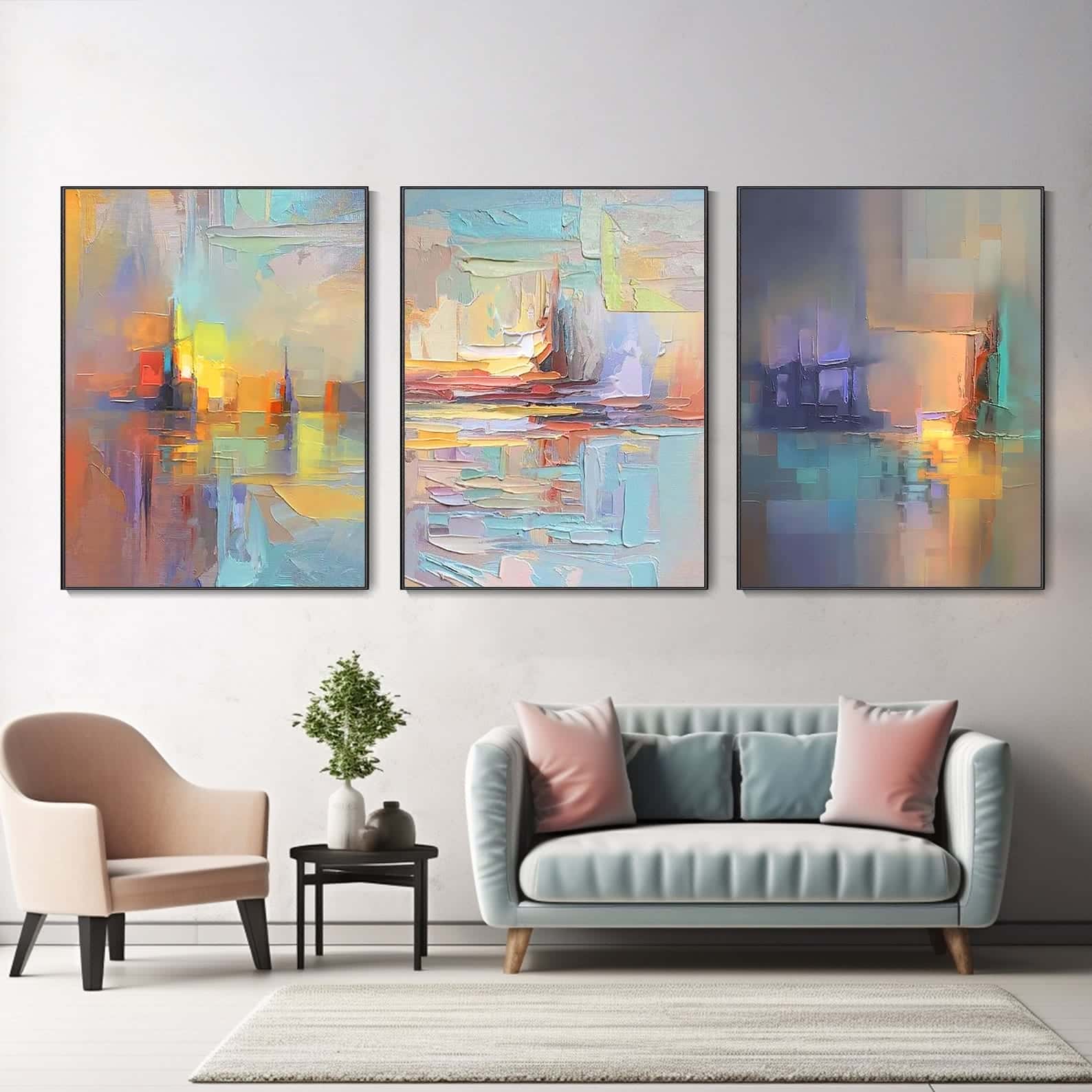 Abstract Artwork | Modern Wall Art Style | Trio, A2 at XILEF Art