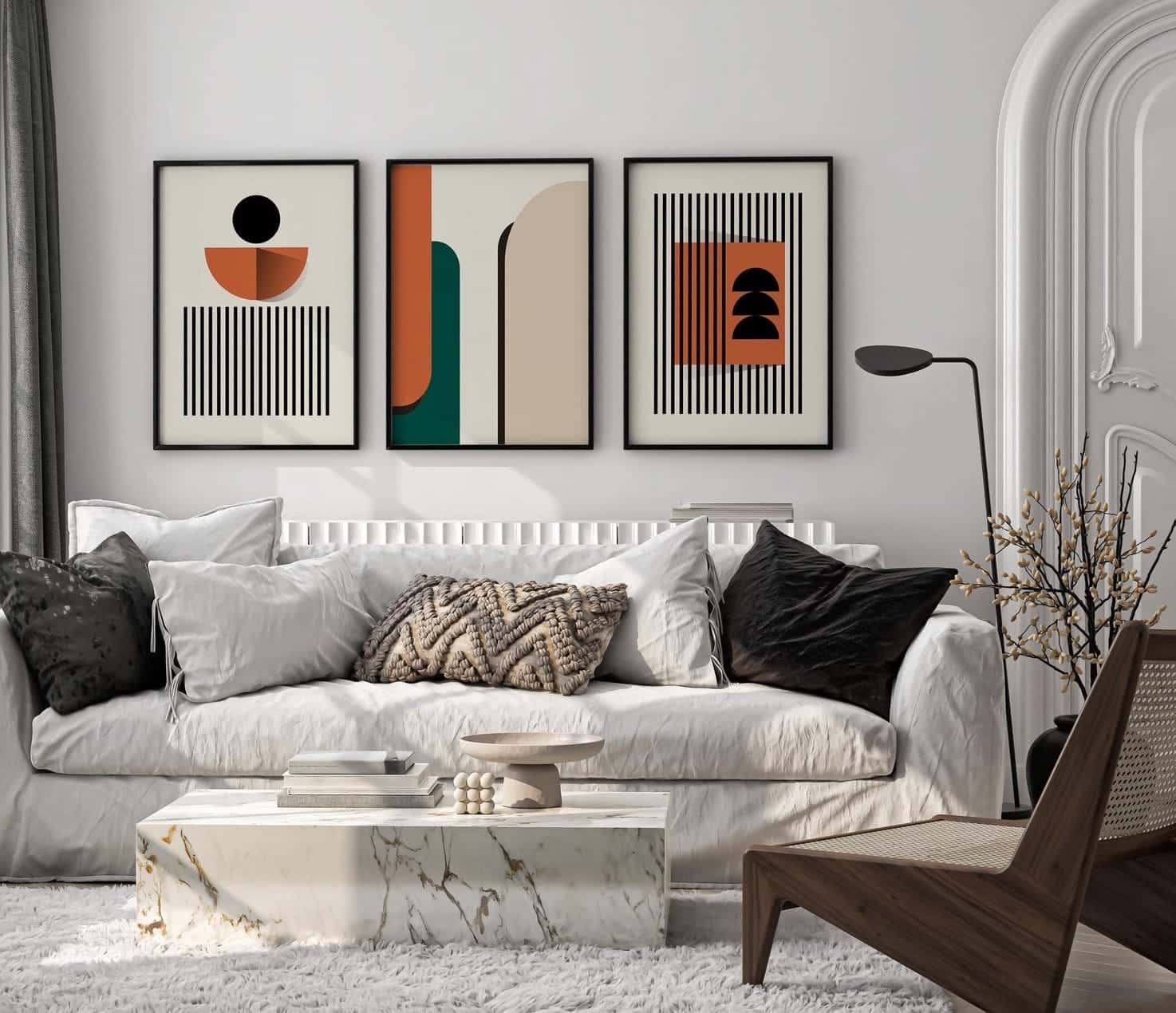Abstract Artwork | Modern Wall Art Style | Trio, A2 at XILEF Art