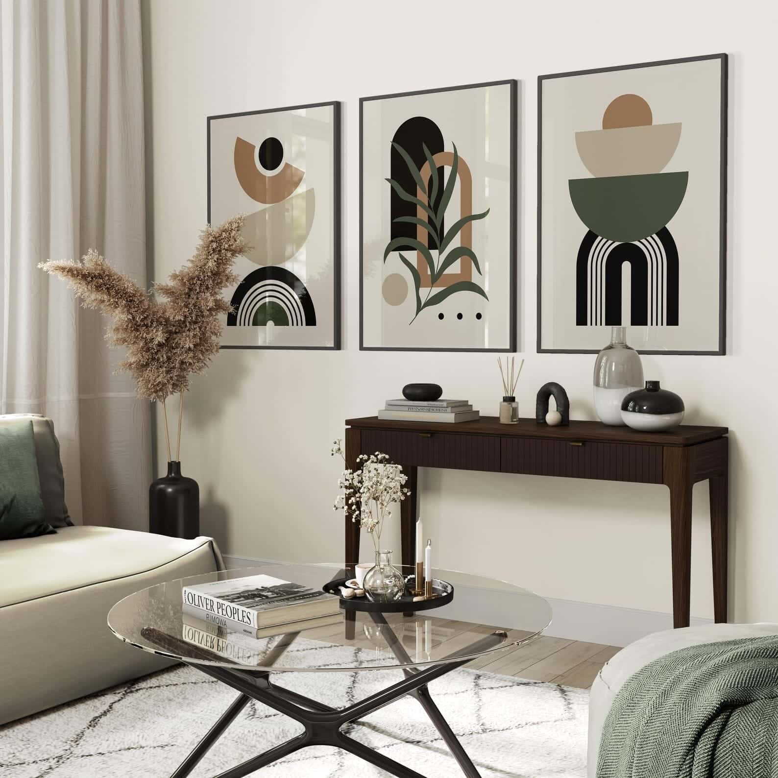 Abstract Artwork | Modern Wall Art Style | Trio, A2 at XILEF Art