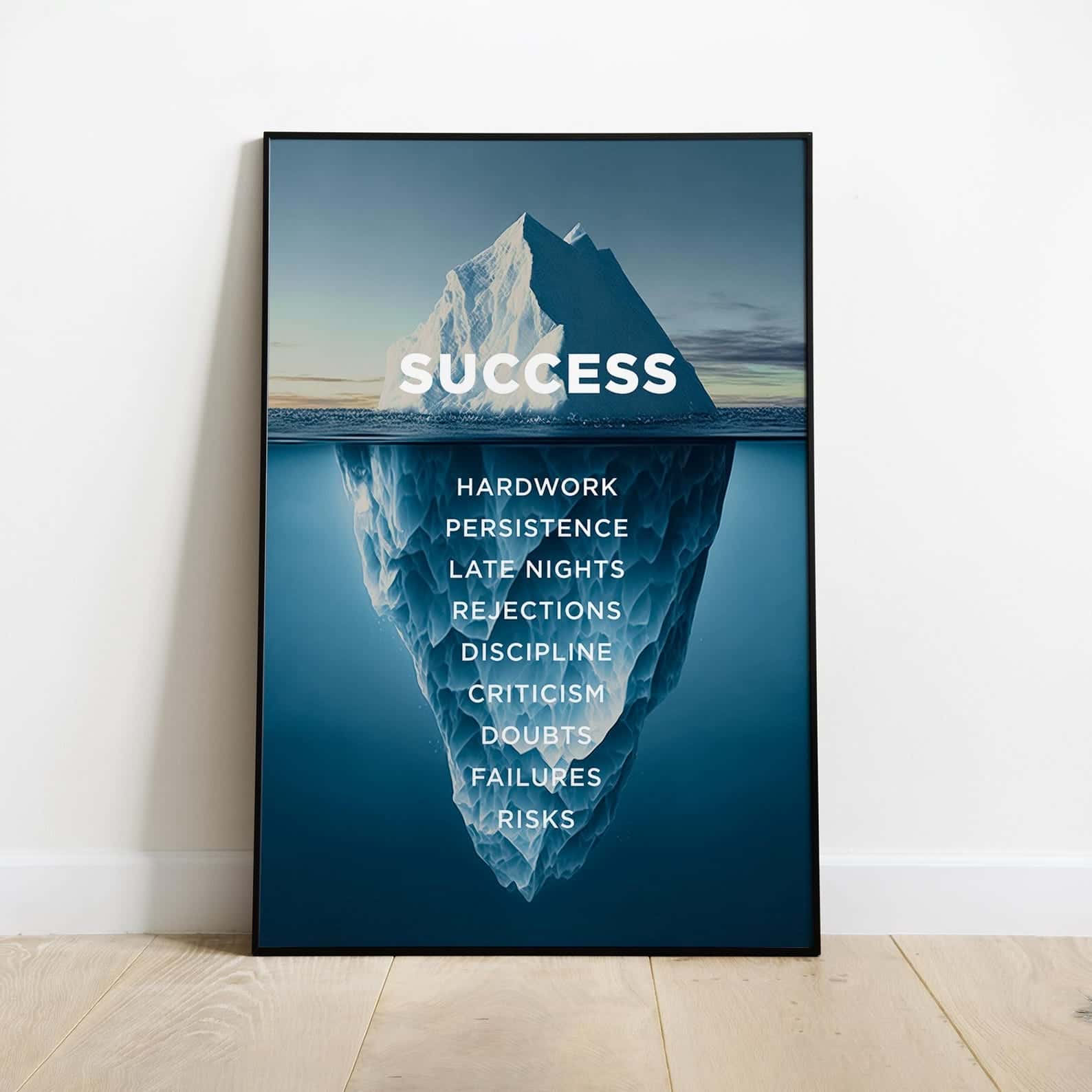 Success ... The Hidden Part That Builds Success | Inspirational Wall Art | Single, A3 at XILEF Art