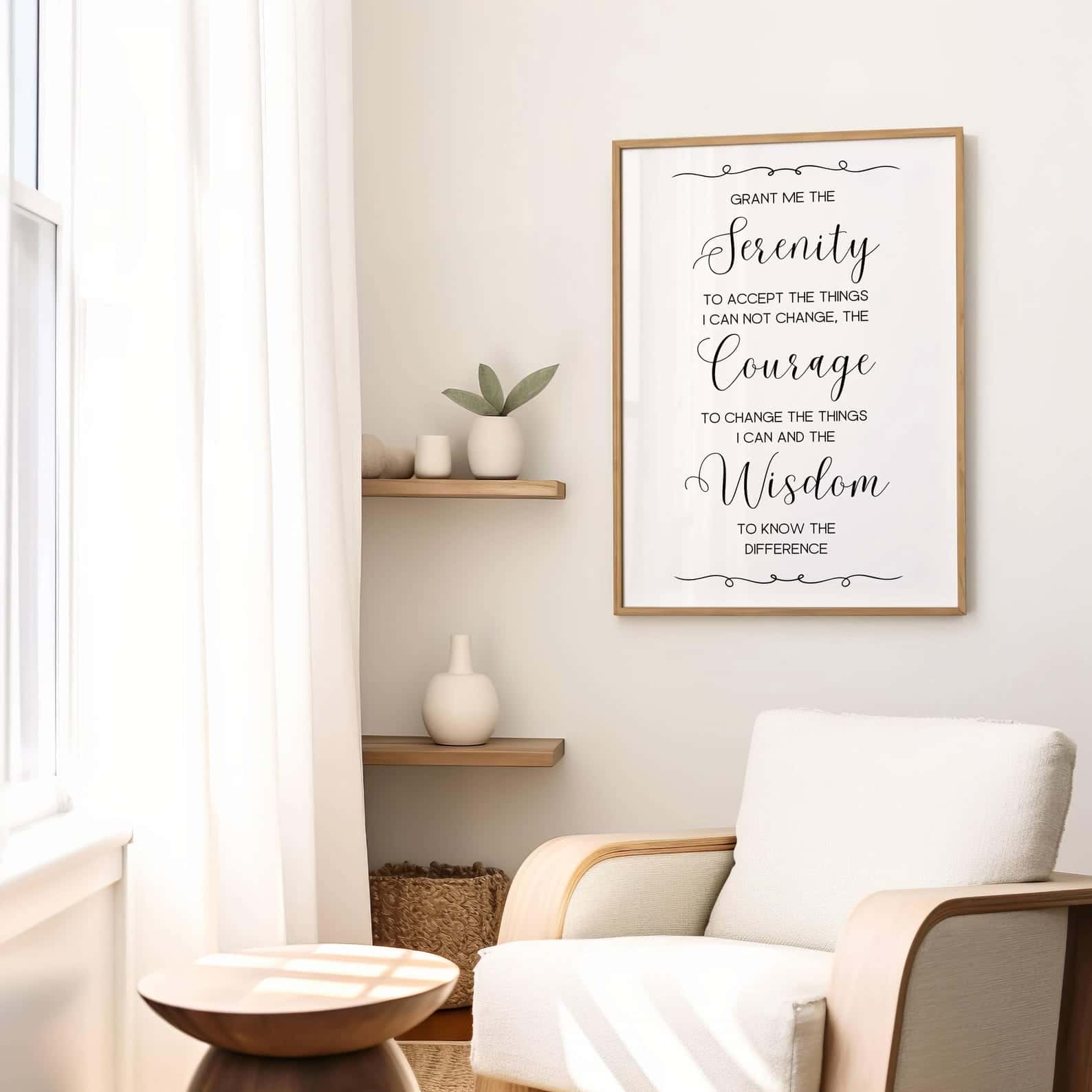The Serenity Prayer, God Grant Me The Serenity | Single, Christian Wall Art, A3 at XILEF Art