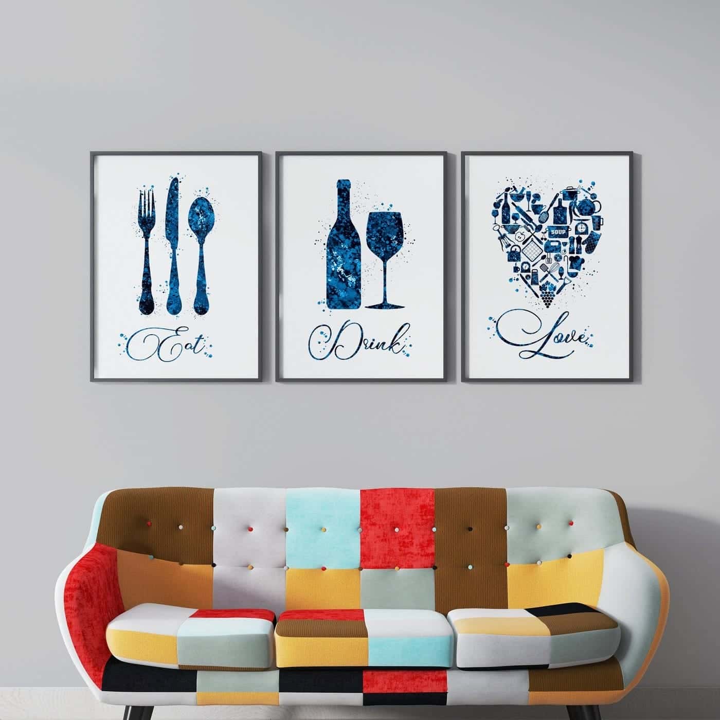 Kitchen or Dining Artwork |  Home Wall Art | Trio, A2 at XILEF Art