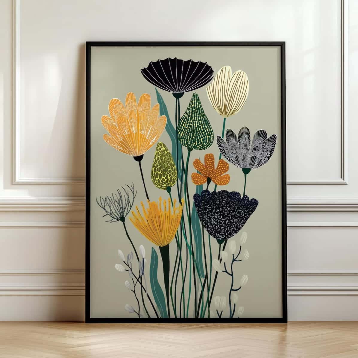 Flowers Artwork | Floral Nature Wall Art | Single, A2 at XILEF Art