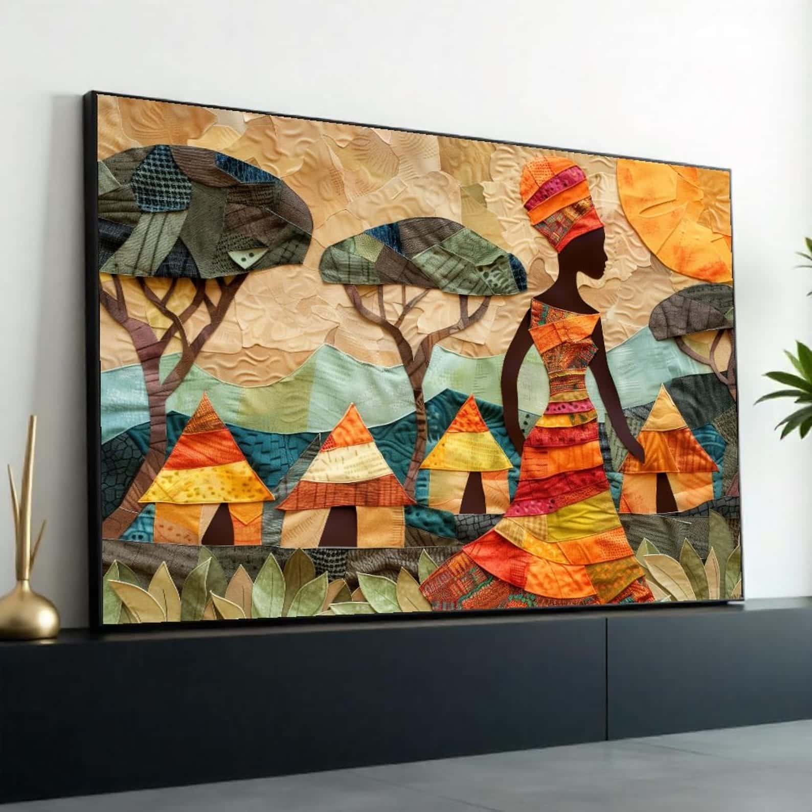 African Artwork | Afrocentric Wall Art | A2 at XILEF Art
