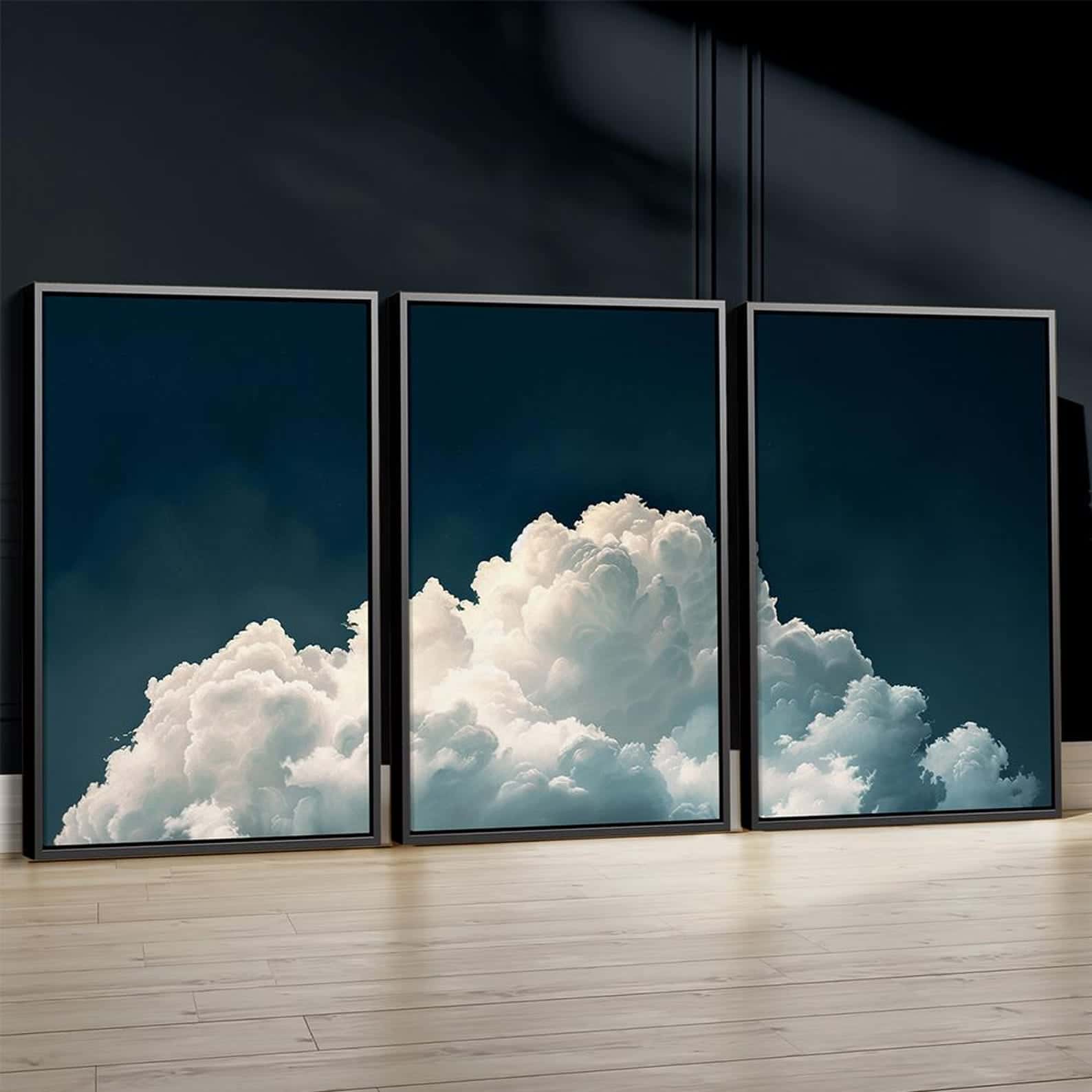 Sky and Clouds Artwork | Nature Wall Art | Trio, A2 at XILEF Art