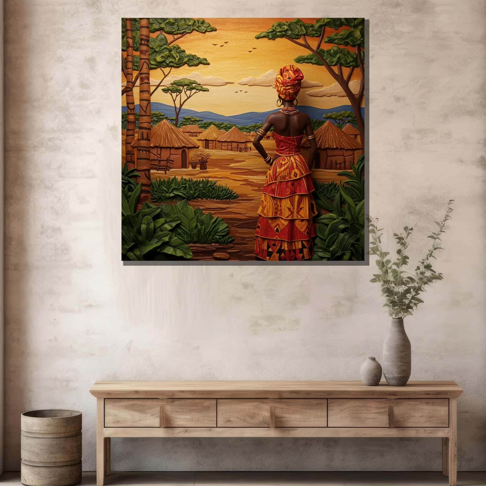 African Artwork | Afrocentric Wall Art | A2 at XILEF Art