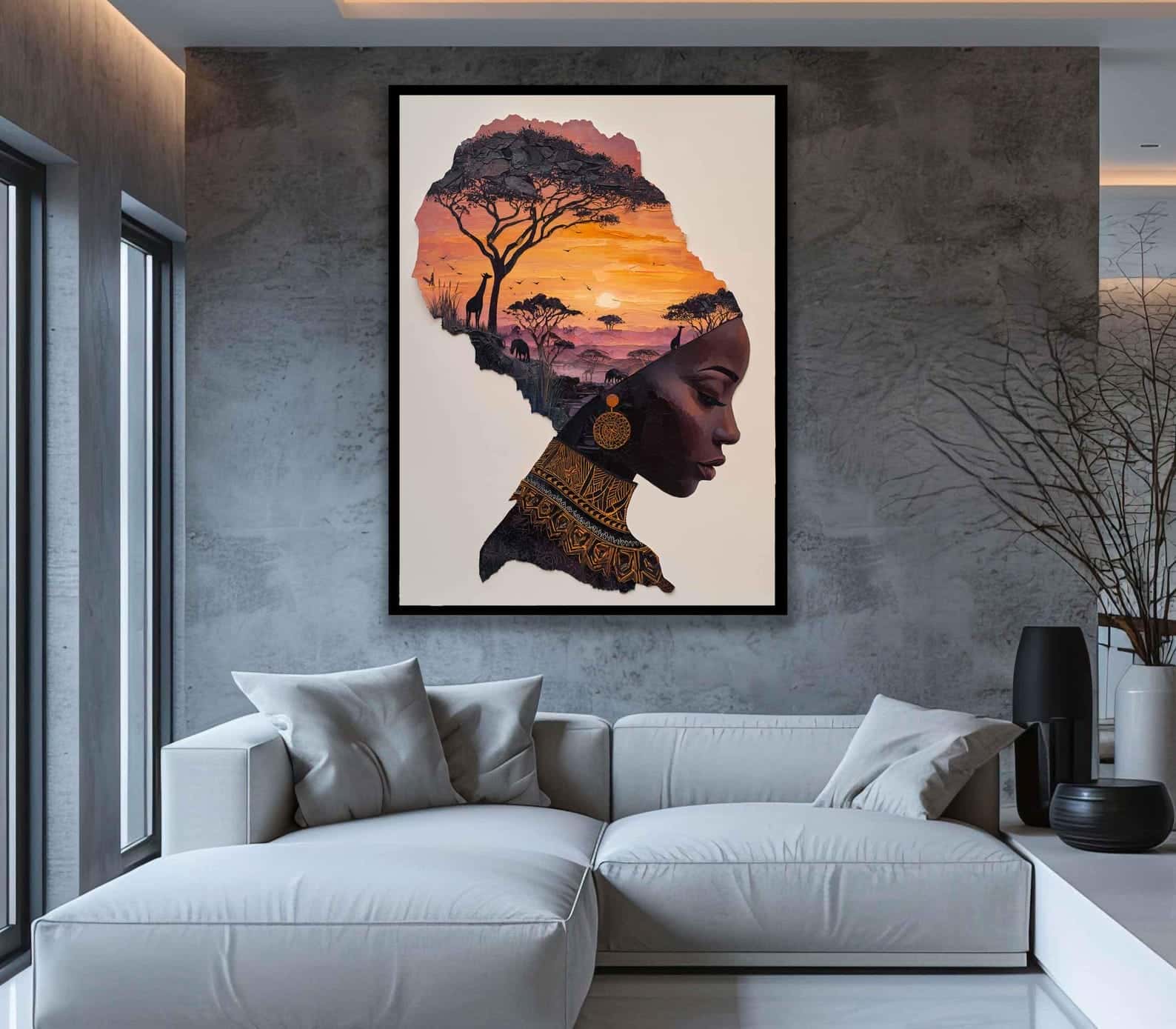 African Artwork | Afrocentric Wall Art | A2 at XILEF Art