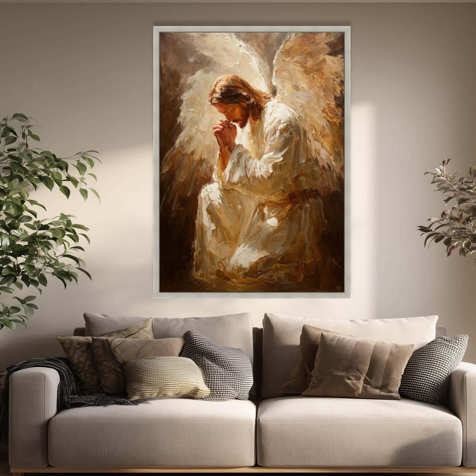 Jesus Praying in the Spirit | Christian Wall Art, A2 at XILEF Art