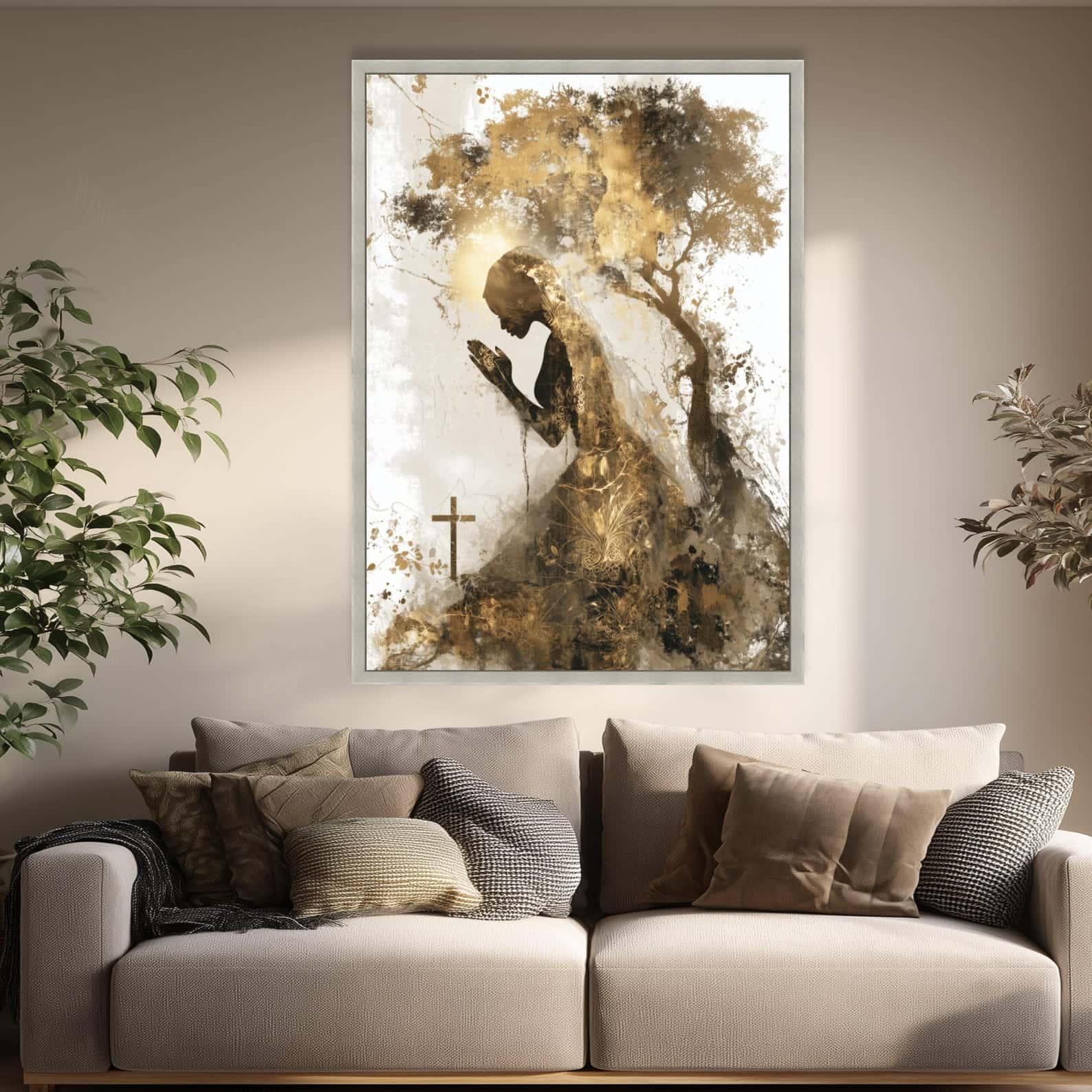 A Praying Woman | Prayer | Christian Wall Art, A2 at XILEF Art