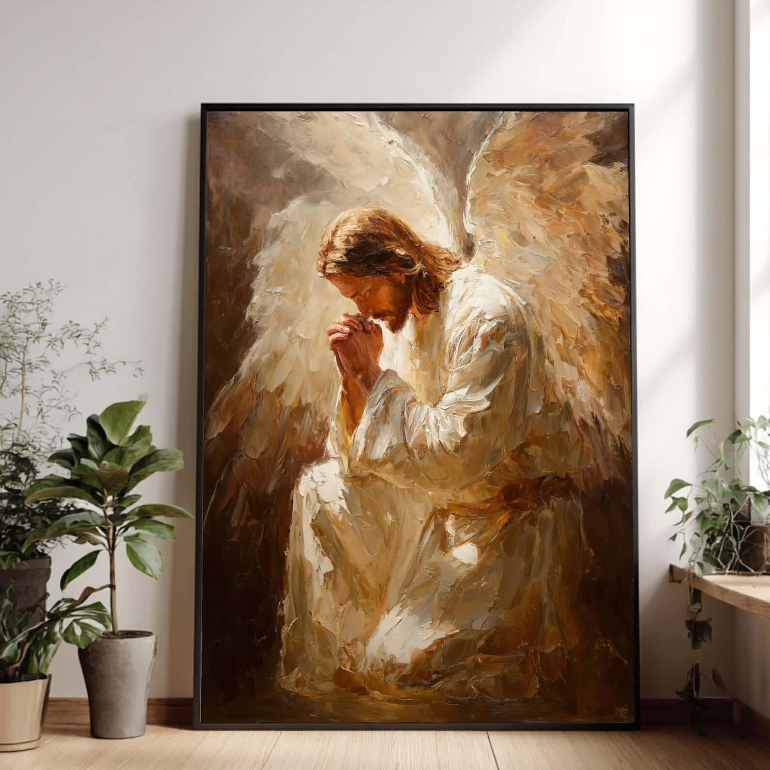 Jesus Praying in the Spirit | Christian Wall Art, A2 at XILEF Art