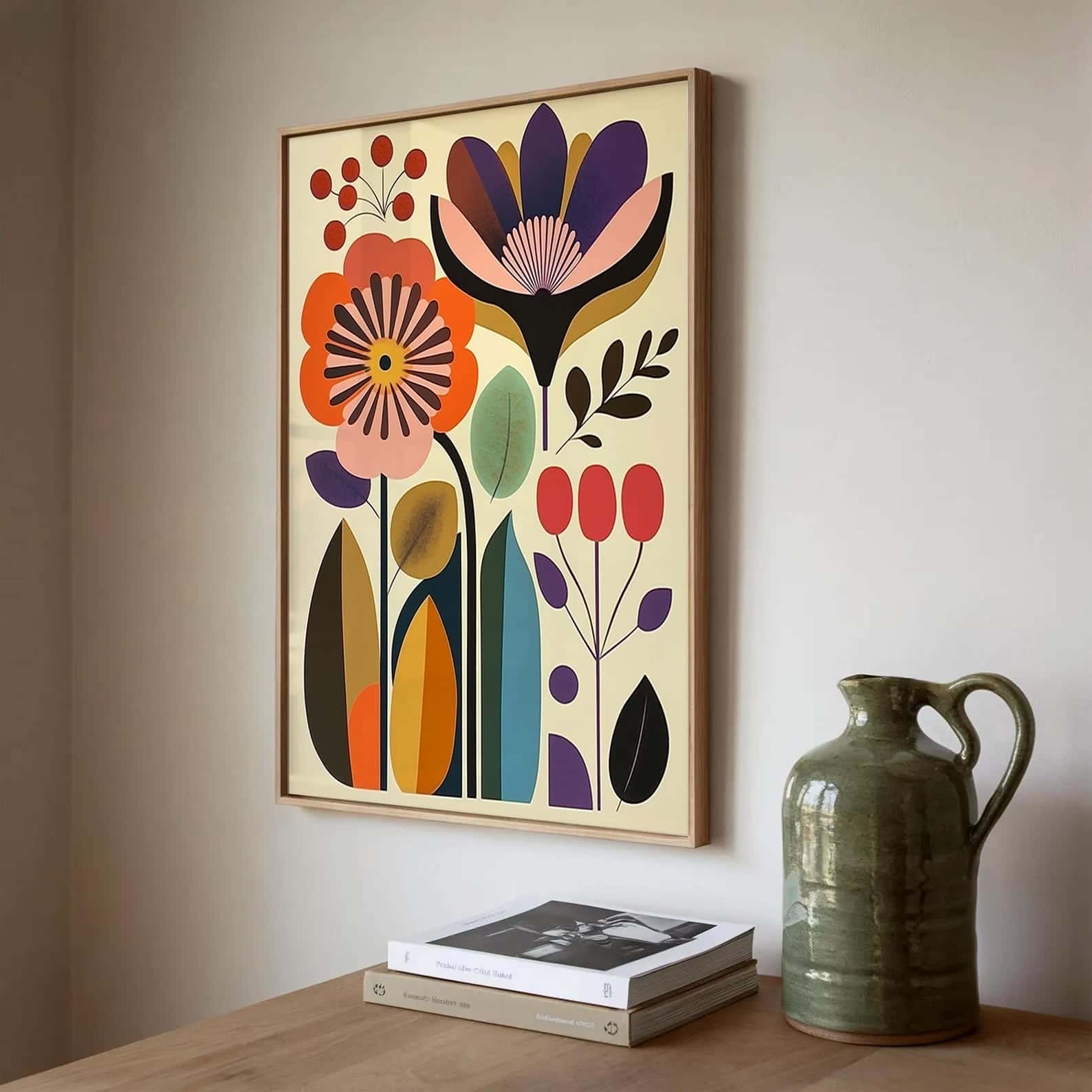 Flowers Artwork | Floral Nature Wall Art | Single, A2 at XILEF Art