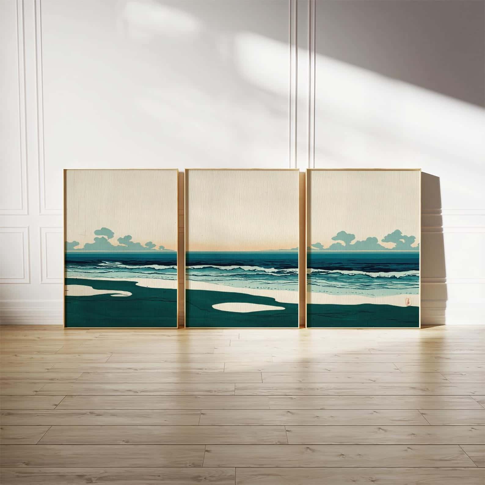 Seascape Artwork | Nature Wall Art | Trio, A2 at XILEF Art