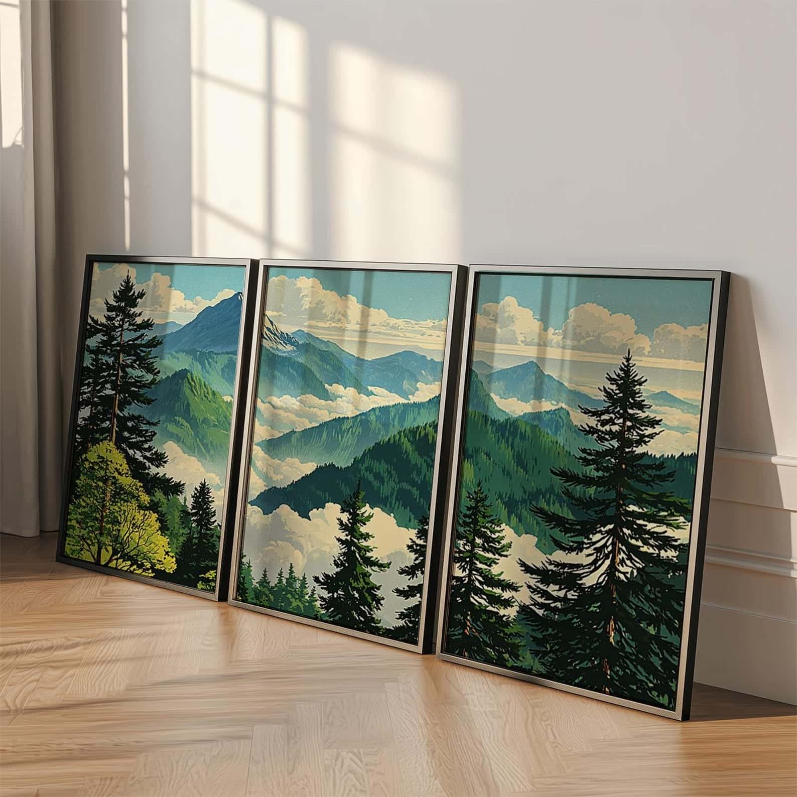 Landscape Artwork | Nature Wall Art | Trio, A2 at XILEF Art
