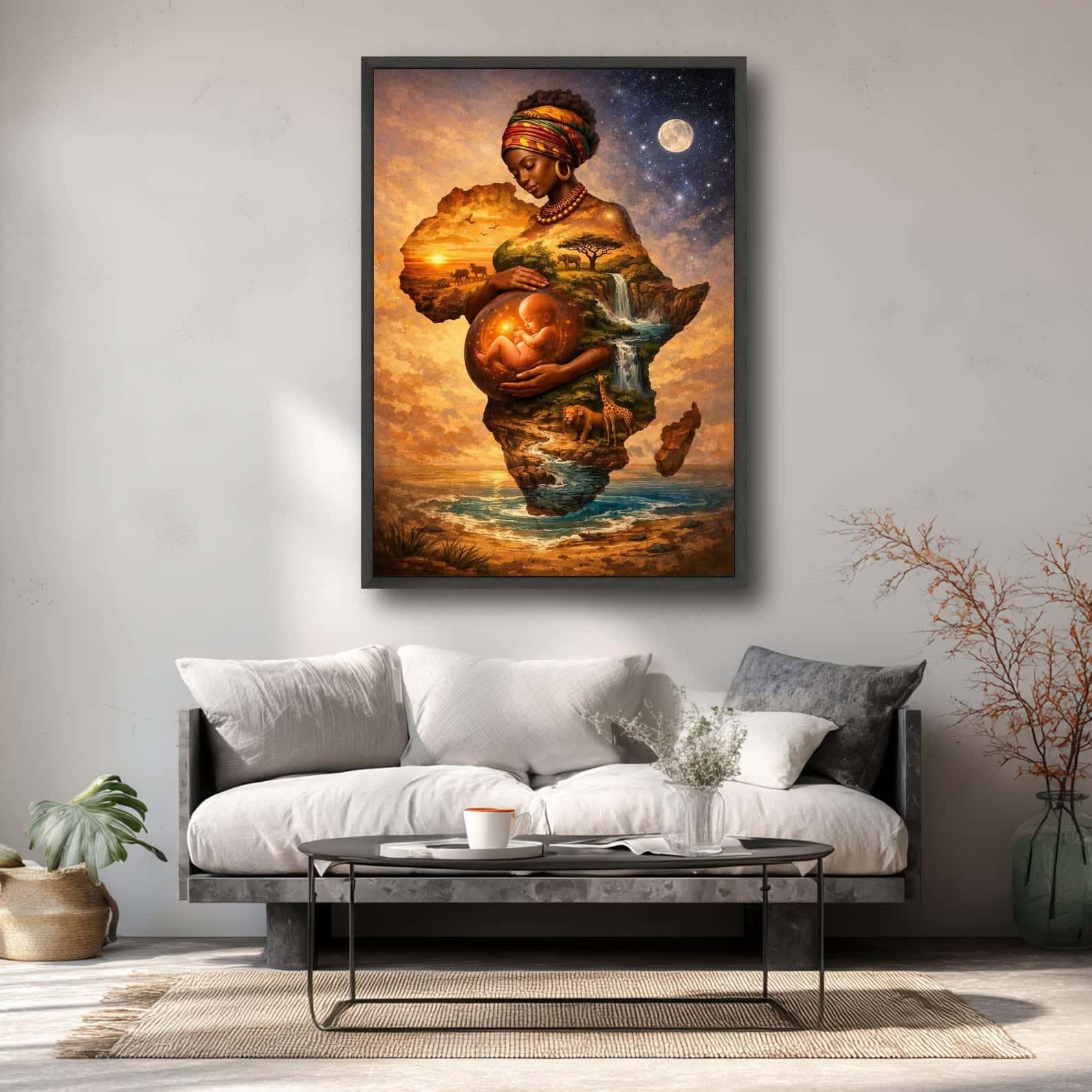 African Artwork | Afrocentric Wall Art | A2 at XILEF Art