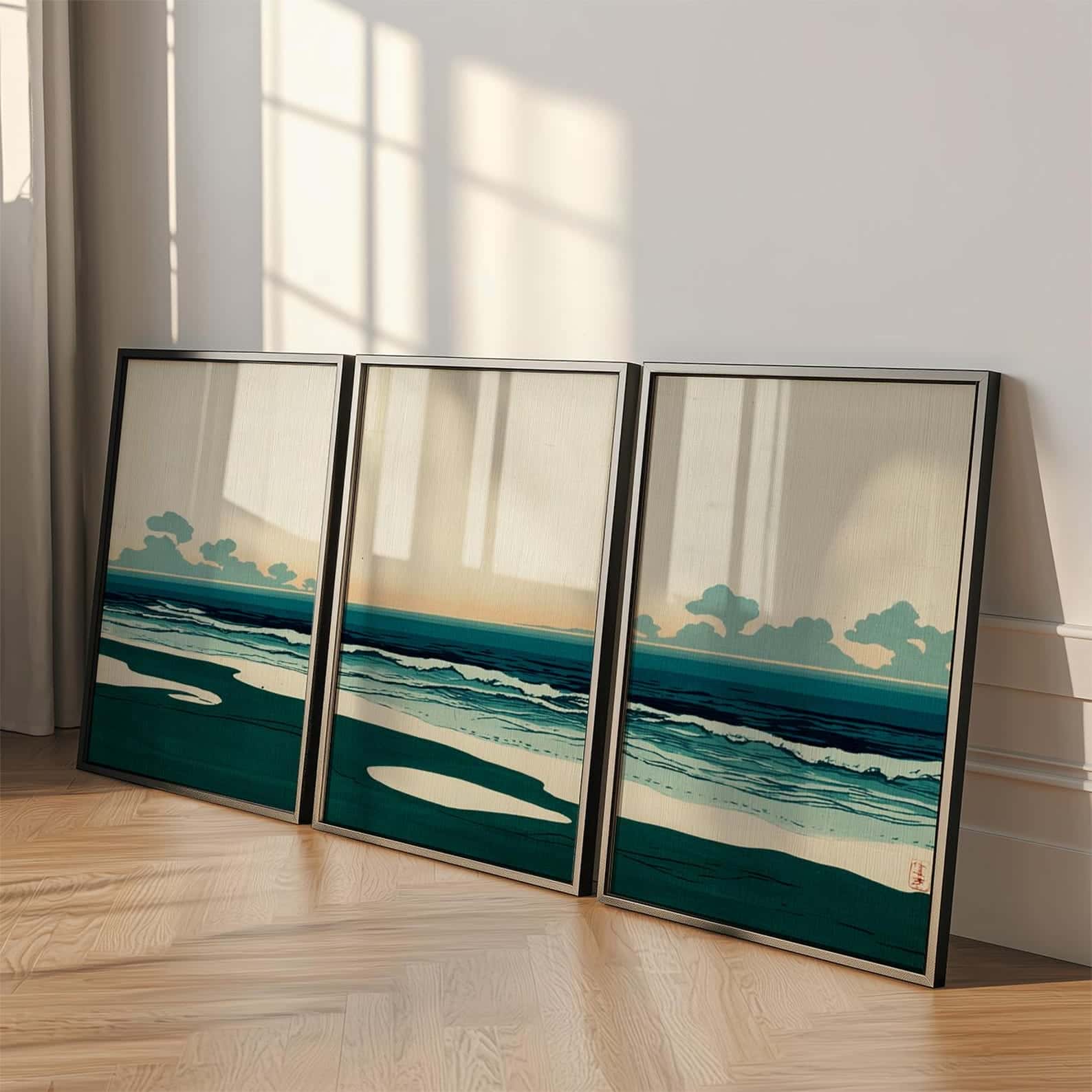 Seascape Artwork | Nature Wall Art | Trio, A2 at XILEF Art