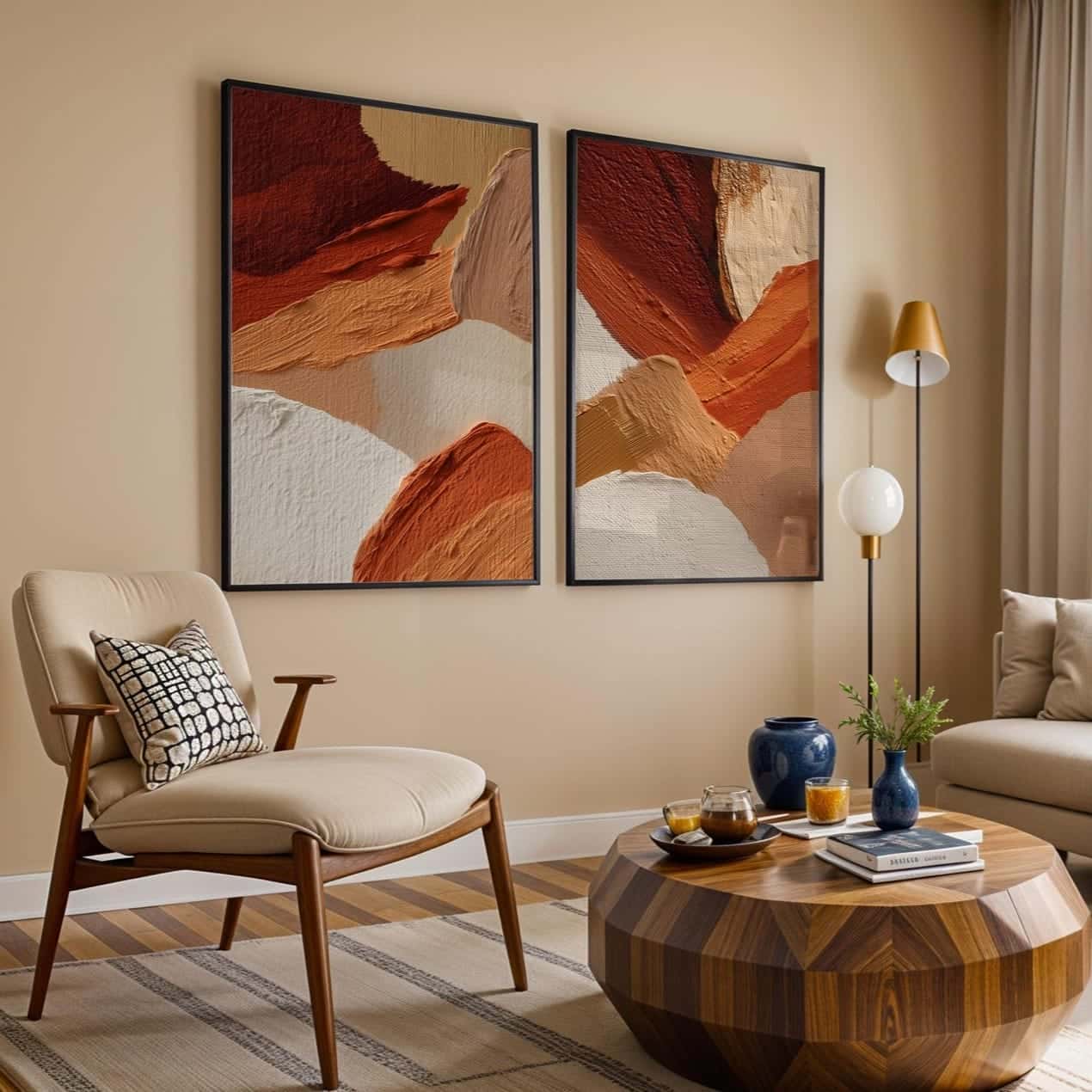 Abstract Artwork | Modern Wall Art Style | Duo, A2 at XILEF Art