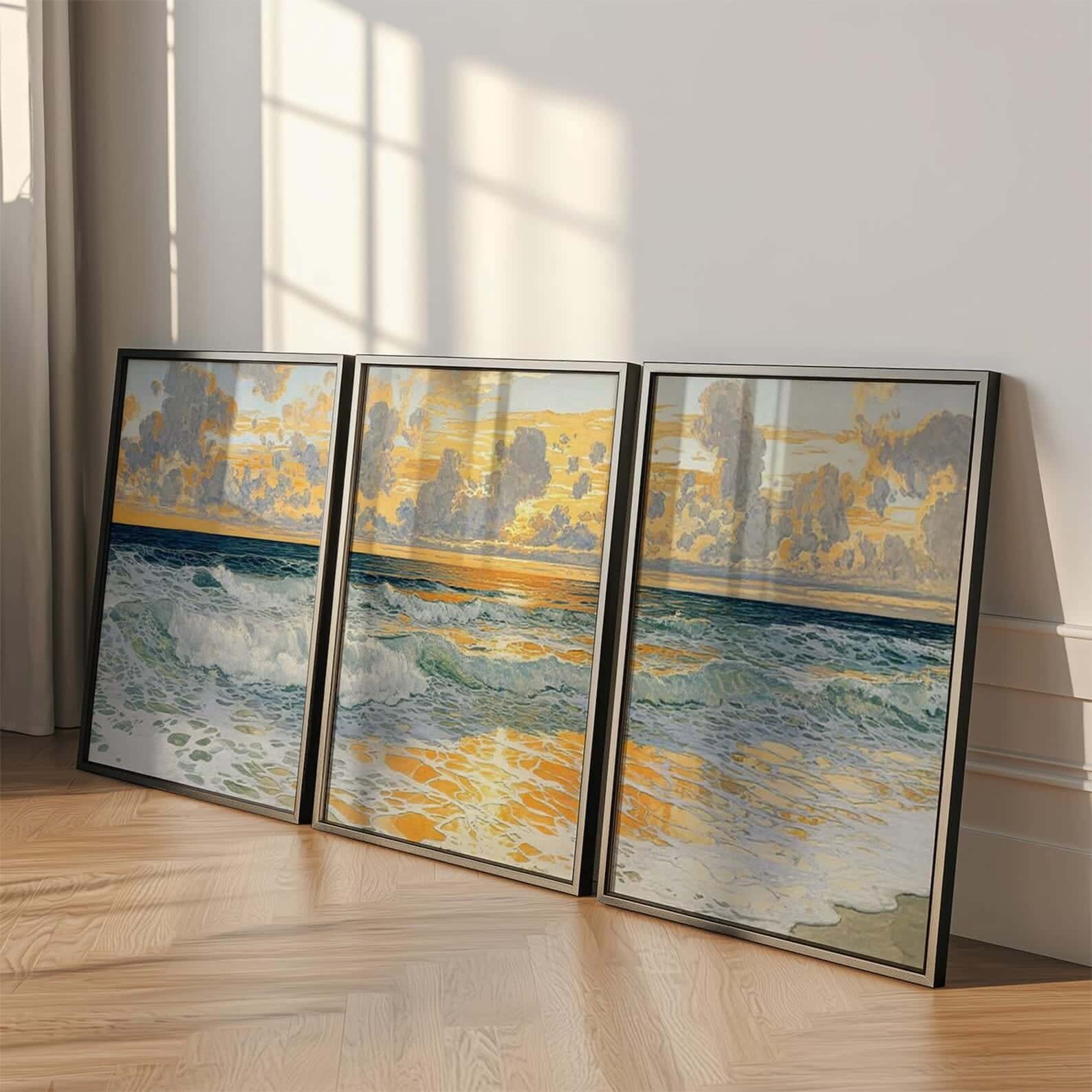 Seascape Artwork | Nature Wall Art | Trio, A2 at XILEF Art