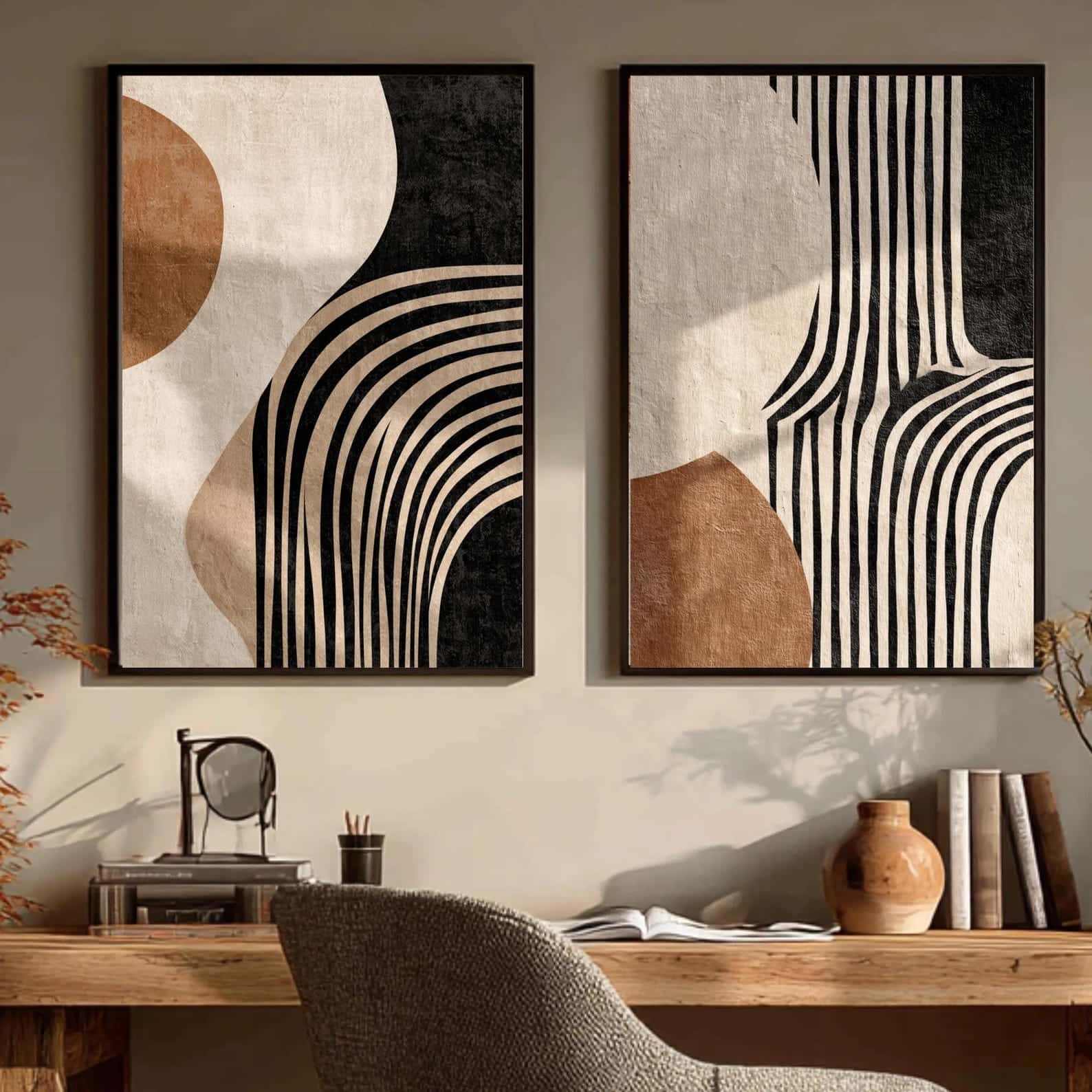 Abstract Artwork | Modern Wall Art Style | Duo, A2 at XILEF Art