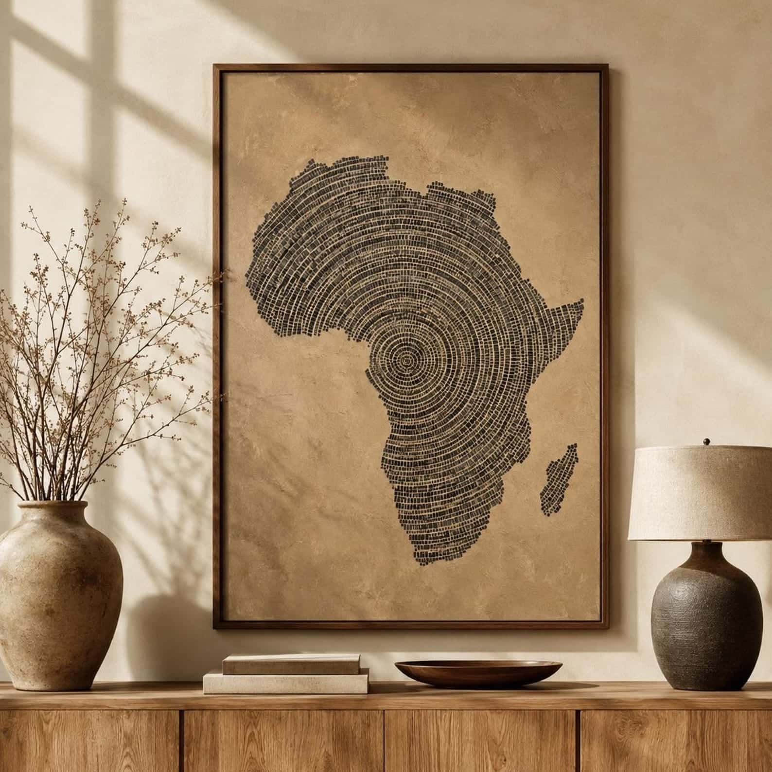 Map of Africa Artwork | Maps Wall Art | A2 at XILEF Art