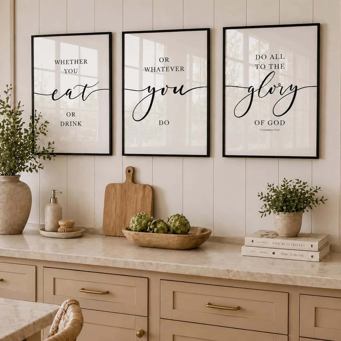 Kitchen or Dining Artwork |  Home Wall Art | Trio, A2 at XILEF Art