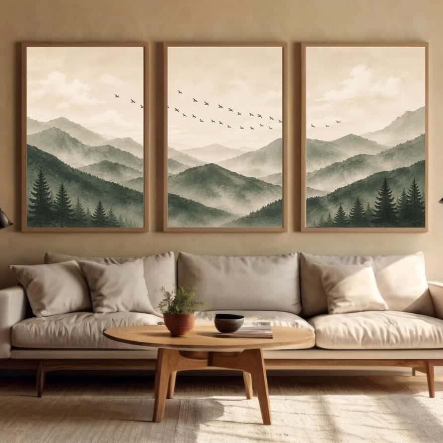 Landscape Artwork | Nature Wall Art | Trio, A2 at XILEF Art