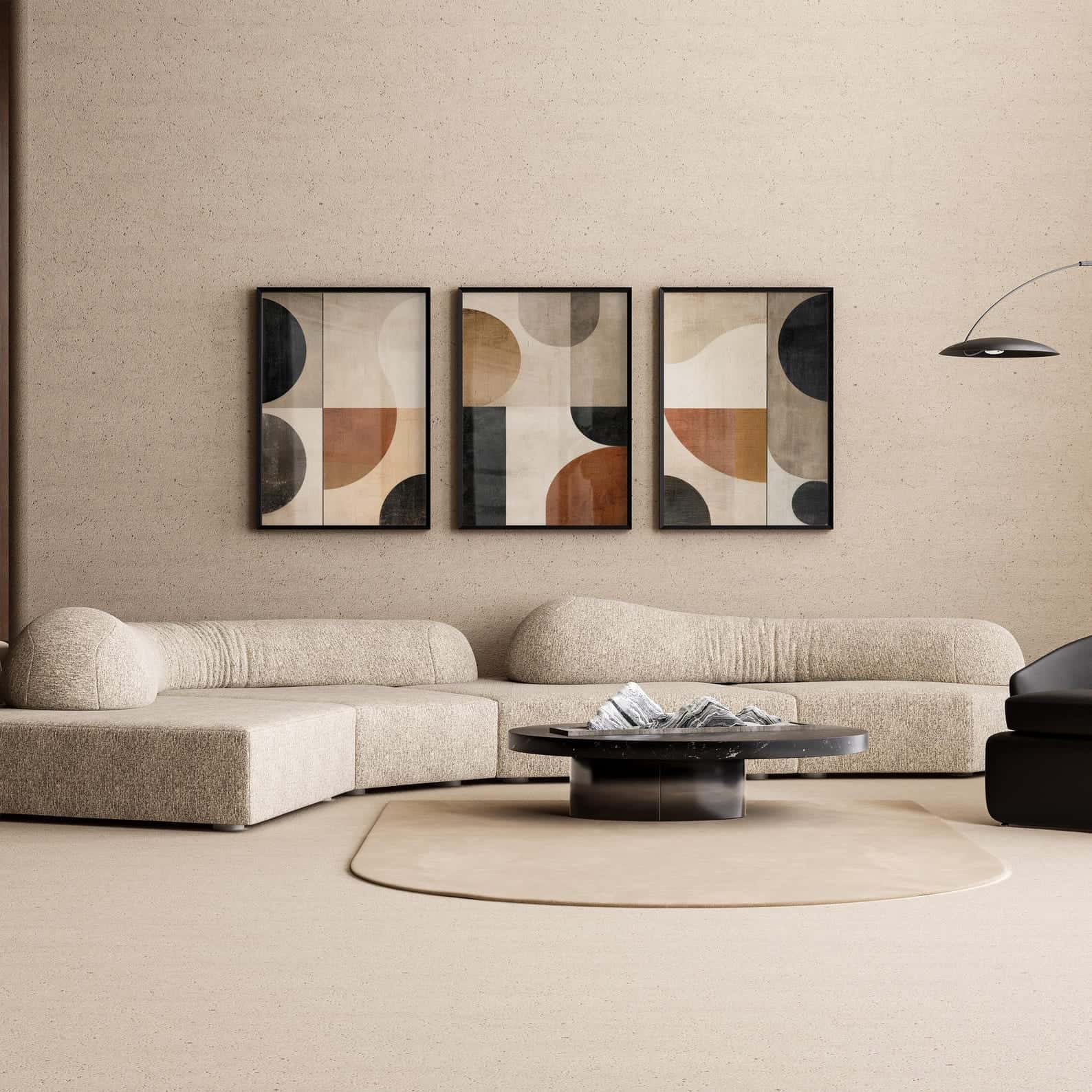 Abstract Artwork | Modern Wall Art Style | Trio, A2 at XILEF Art