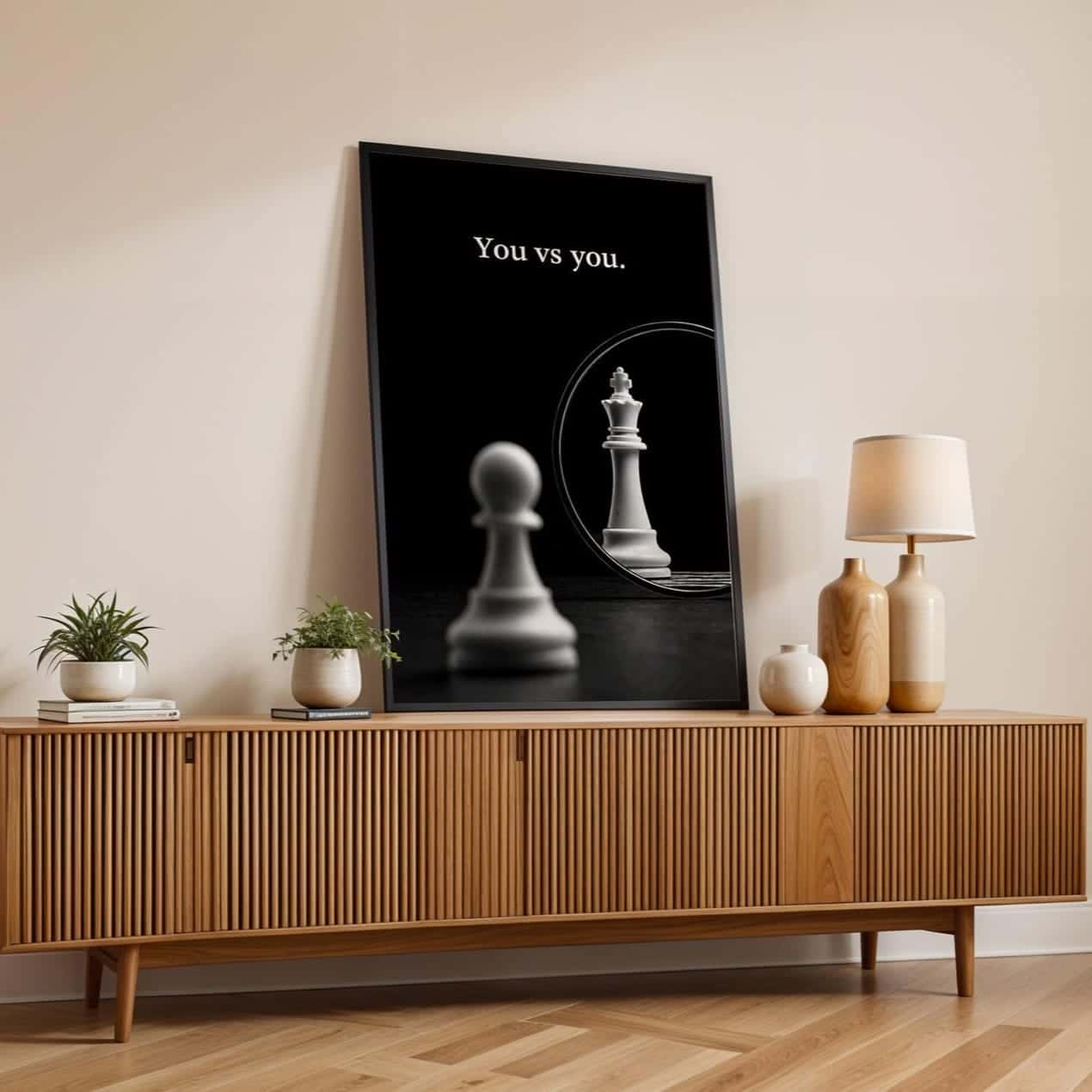 You vs You Artwork | Inspirational Wall Art | Single, A2 at XILEF Art
